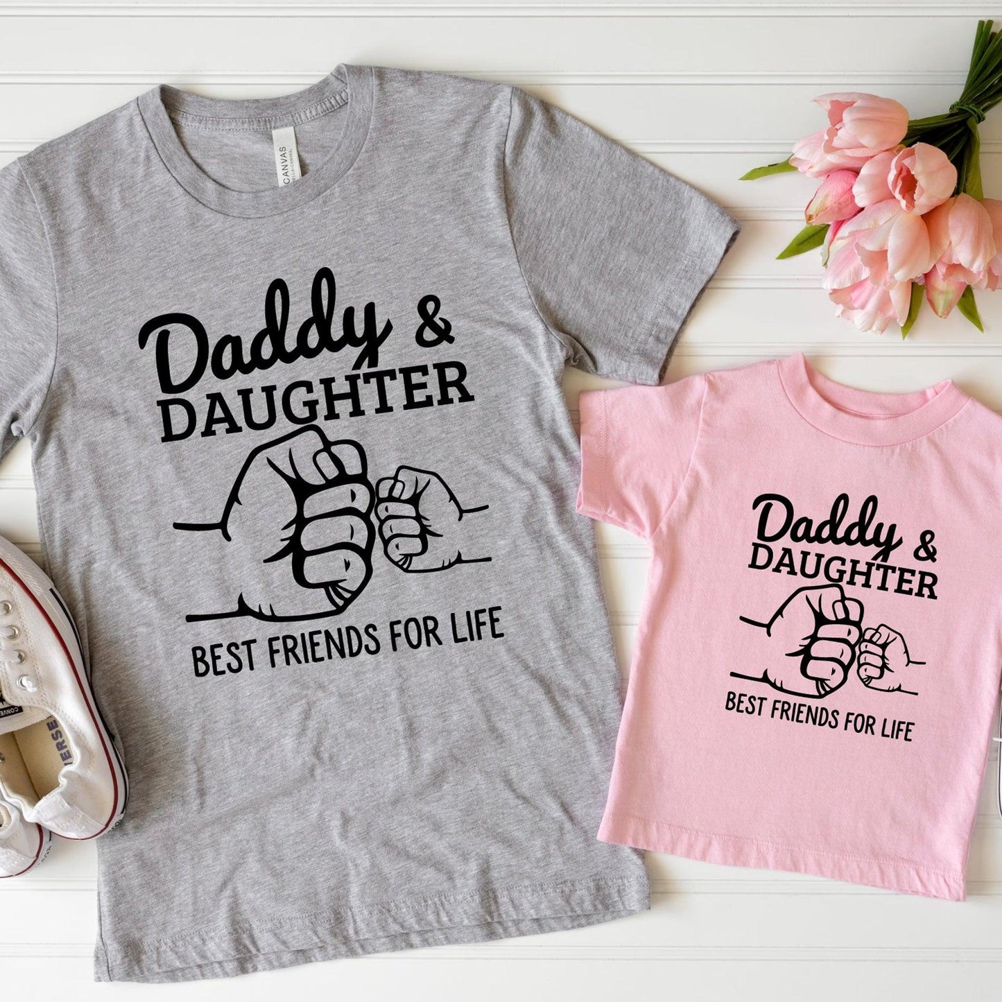 Papa und Tochter Shirt Set - Vatertagsgeschenk - GiftHaus