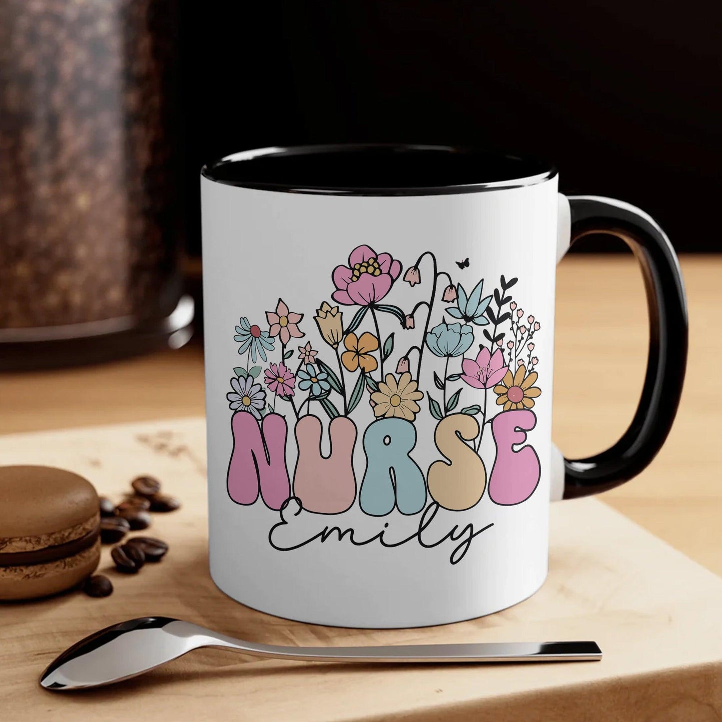 Personalisierte Krankenschwester Tasse - individuelle Blumentasse für Krankenschwester - GiftHaus
