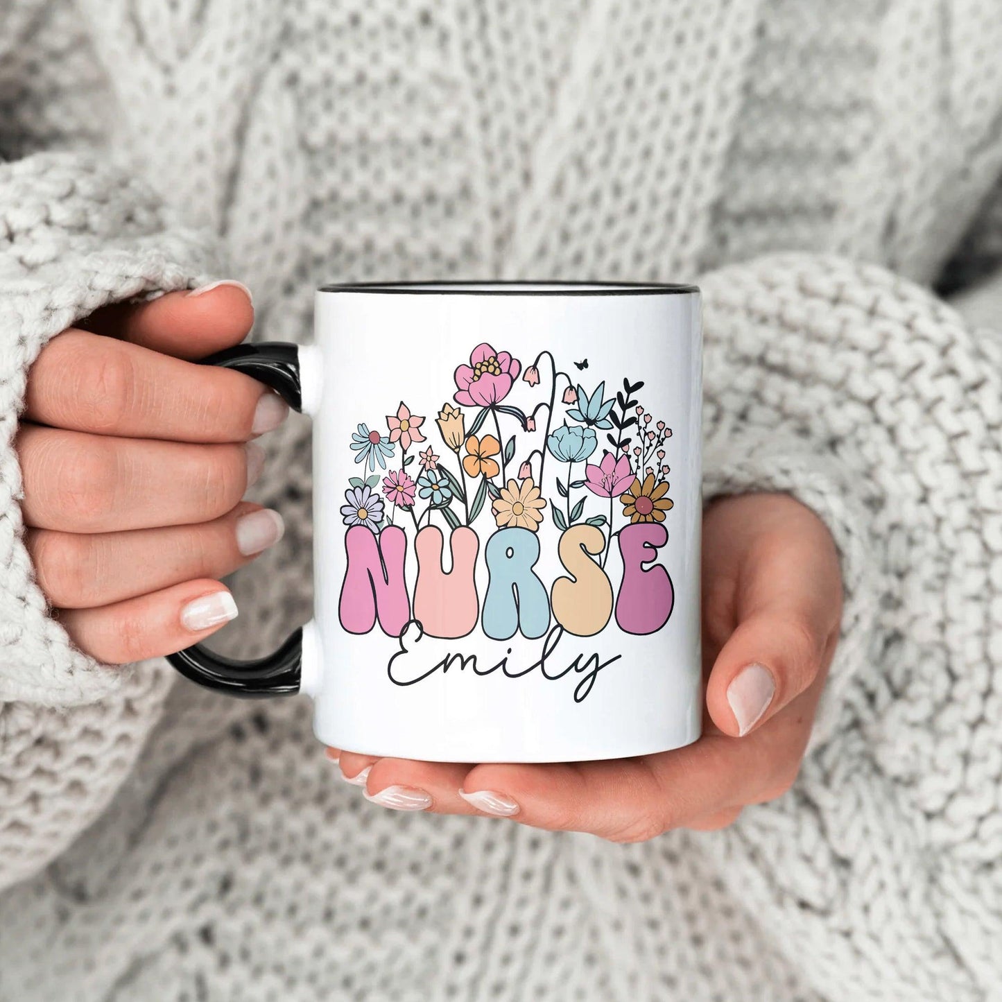Personalisierte Krankenschwester Tasse - individuelle Blumentasse für Krankenschwester - GiftHaus