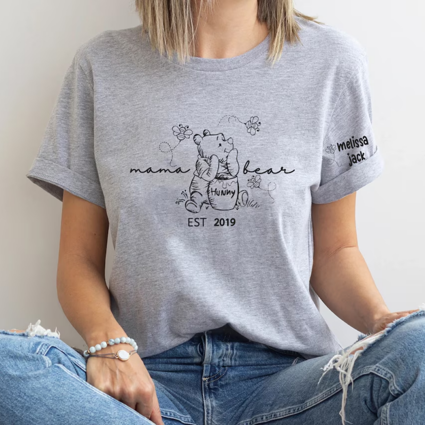 Personalisierte Mama Bär Est. Jahr - Liebesgeschenk zum Muttertag