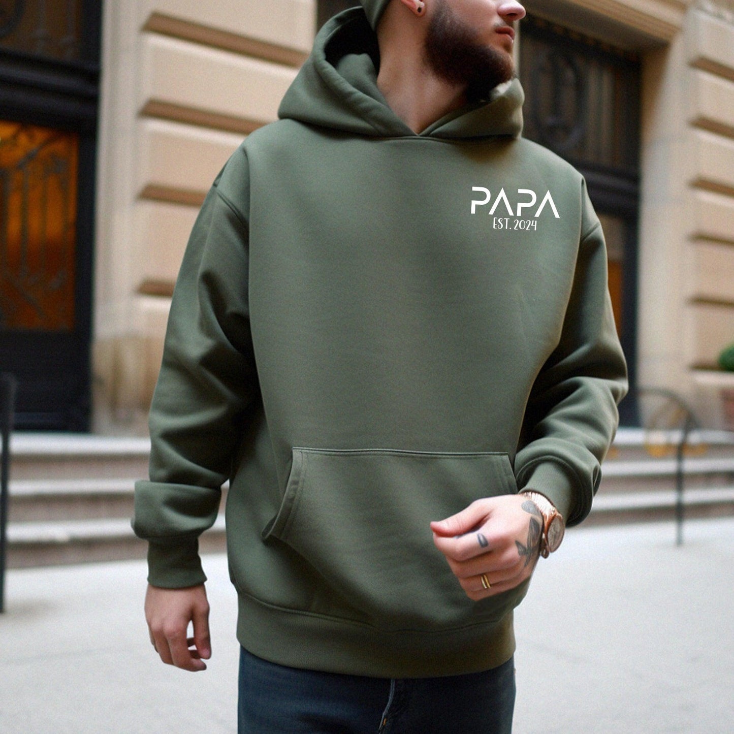 Personalisierter Papa Hoodie und Sweatshirt - Papa Geschenk - GiftHaus