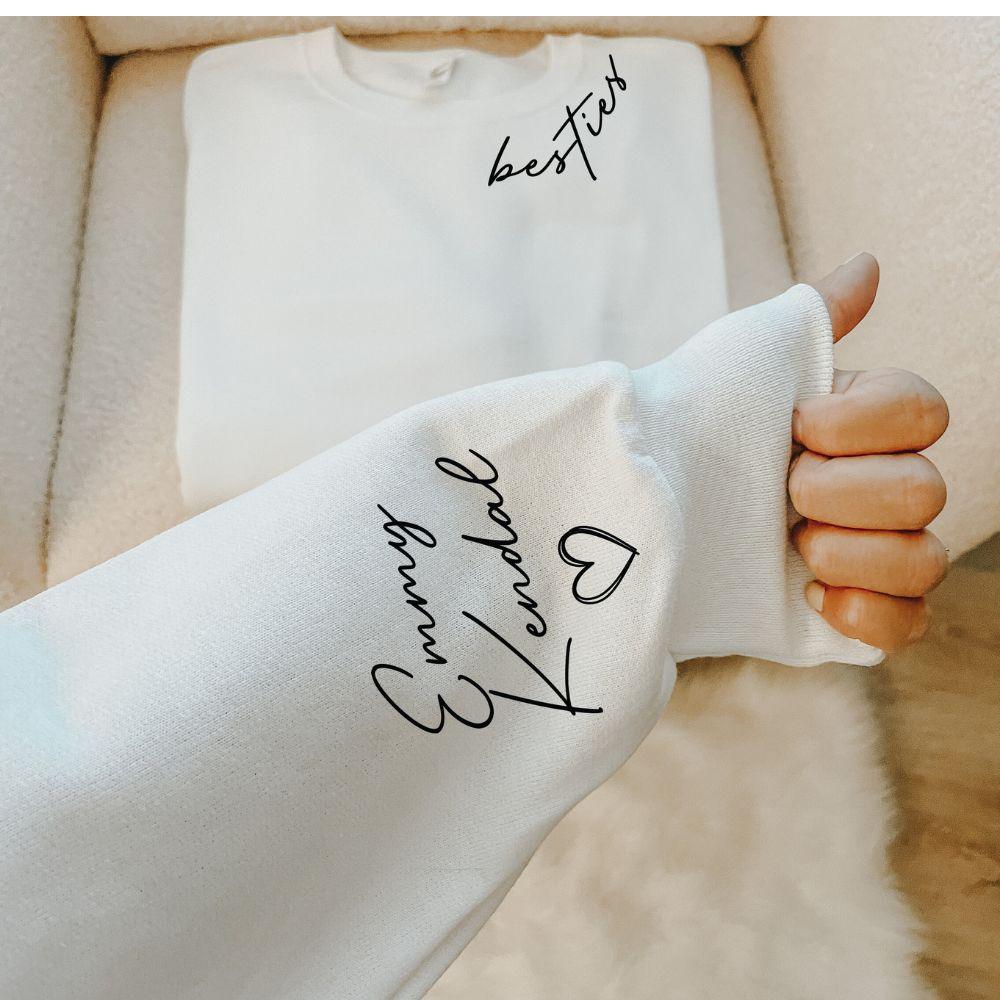Personalisiertes Besties-Sweatshirt, individuelles Geschenk für die beste Freundin, personalisiertes Besties-Shirt für Mädchen - GiftHaus
