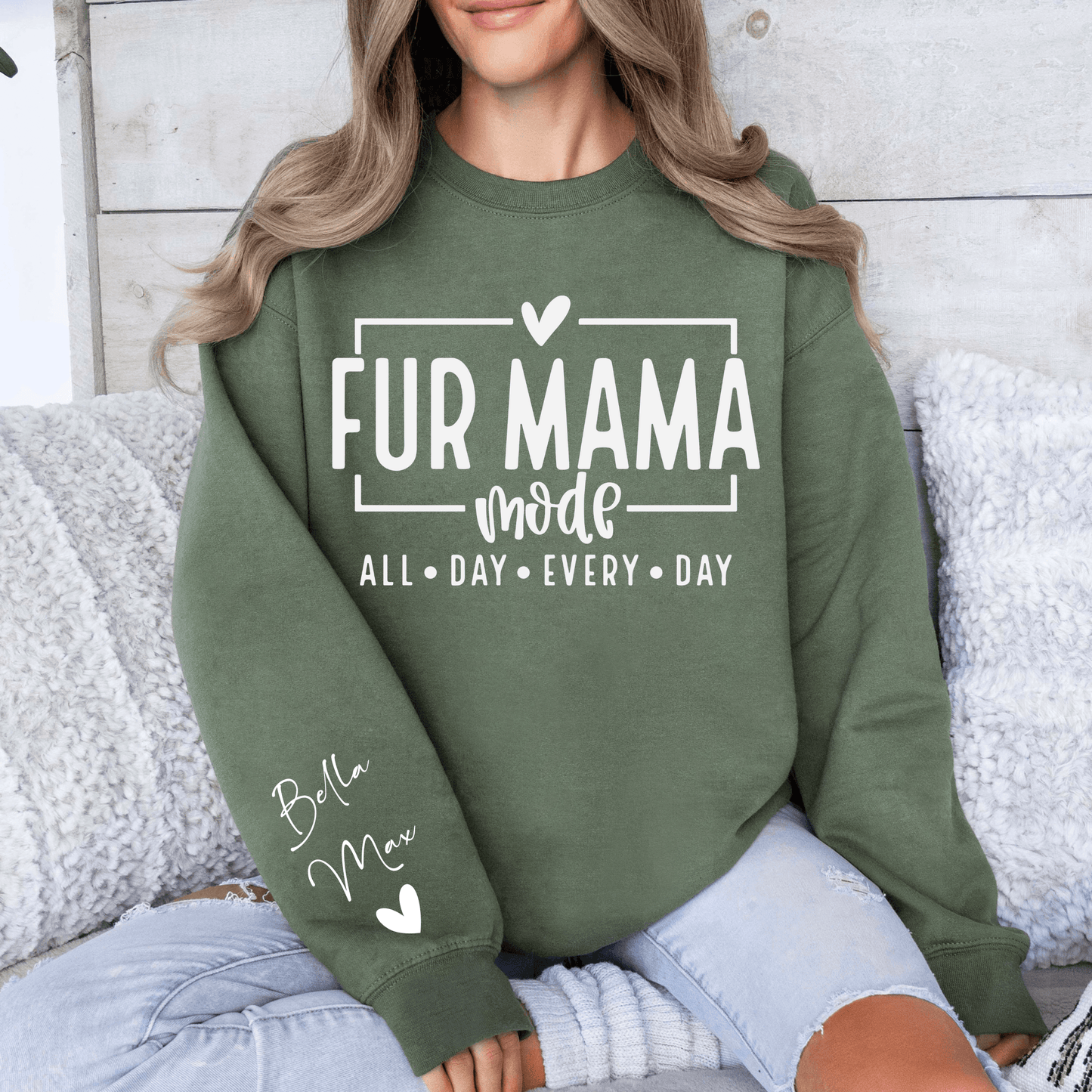 Personalisiertes Fur Mama Sweatshirt – Jeden Tag im Tierliebhaber-Modus - GiftHaus