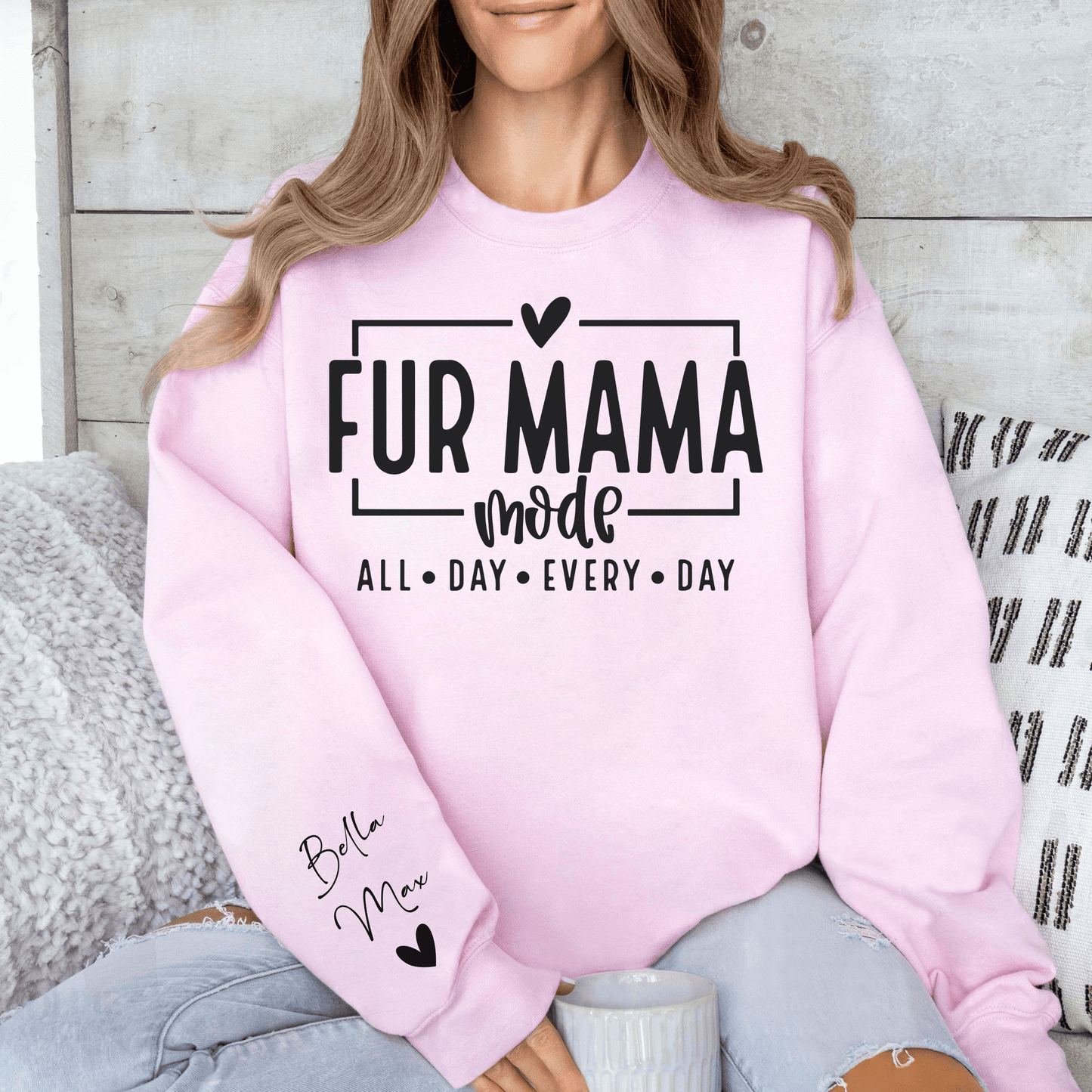 Personalisiertes Fur Mama Sweatshirt – Jeden Tag im Tierliebhaber-Modus - GiftHaus
