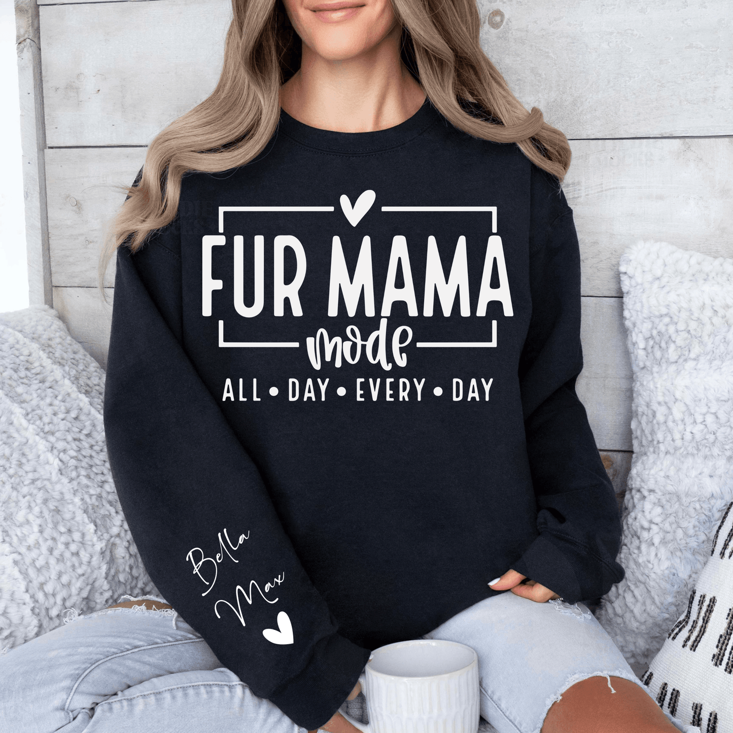 Personalisiertes Fur Mama Sweatshirt – Jeden Tag im Tierliebhaber-Modus - GiftHaus