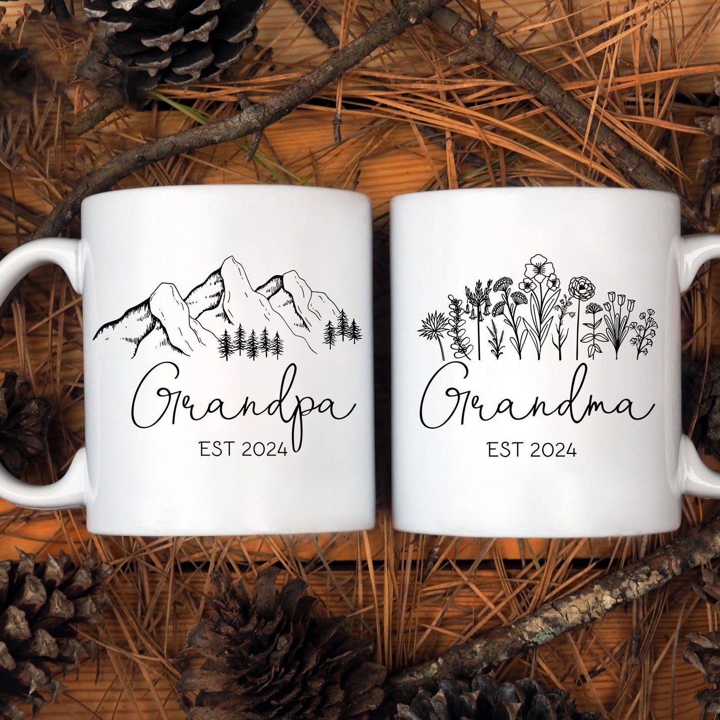 Personalisiertes Großelternbecher Set - Großeltern Geschenk - GiftHaus