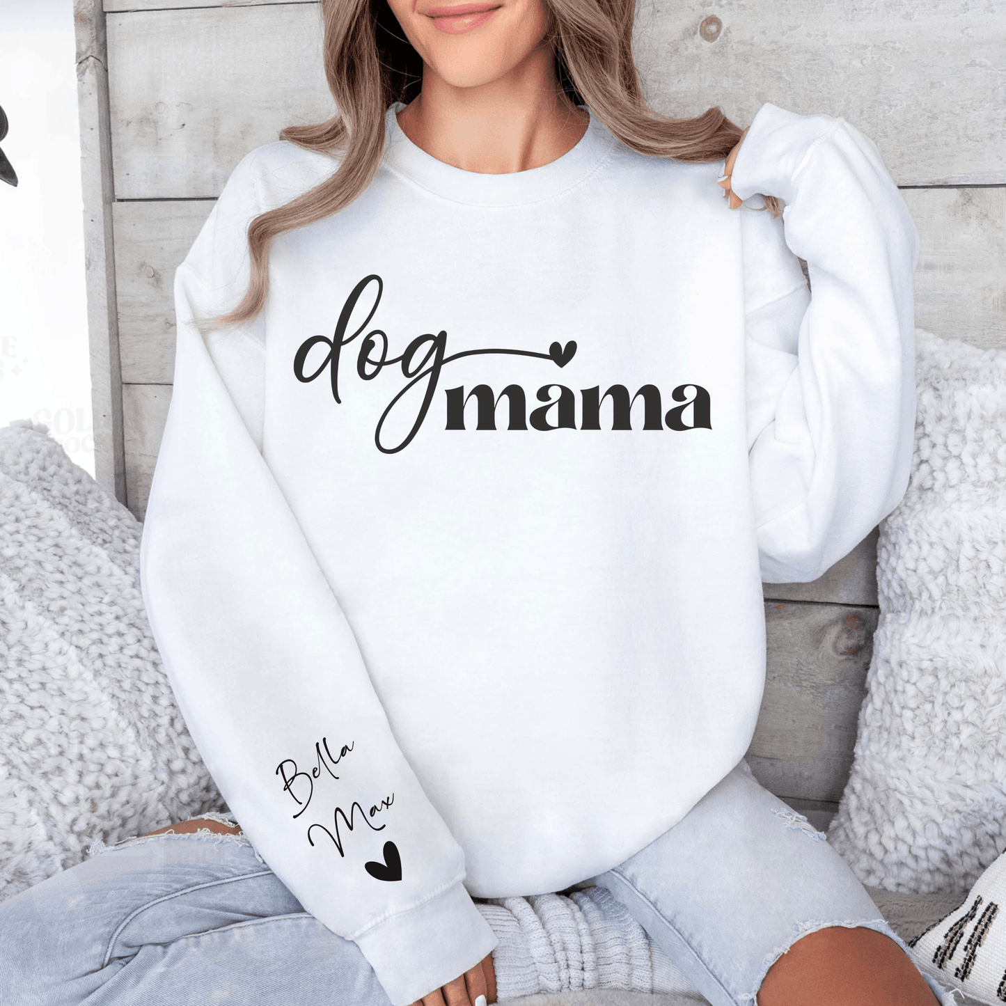 Personalisiertes Hundemama-Sweatshirt mit Wunschnamen - Liebevolles Geschenk für Hundefreunde - GiftHaus