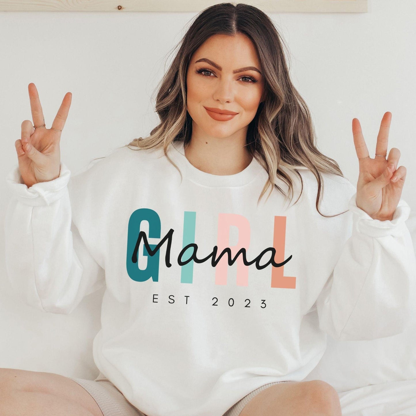 Personalisiertes Mädchen Mama Sweatshirt - GiftHaus