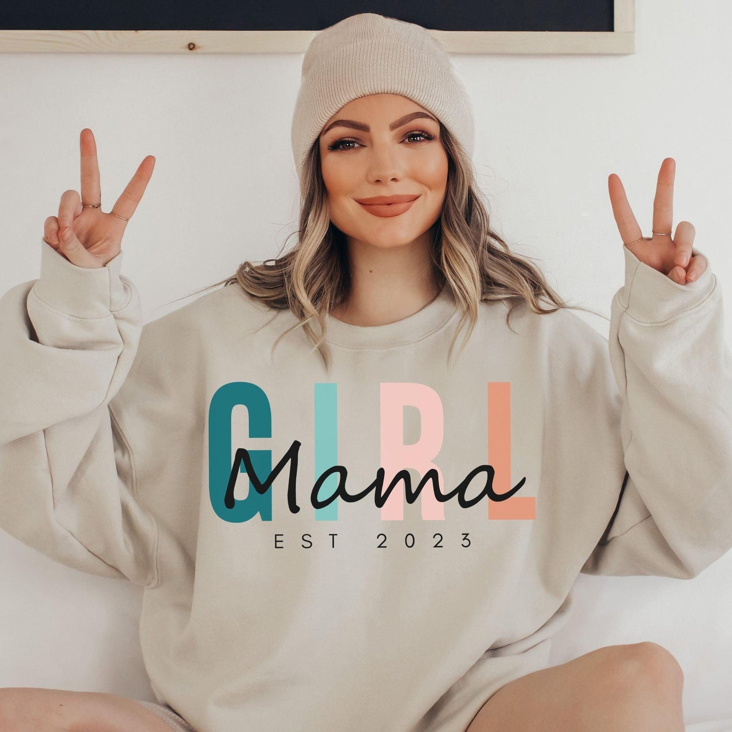 Personalisiertes Mädchen Mama Sweatshirt - GiftHaus