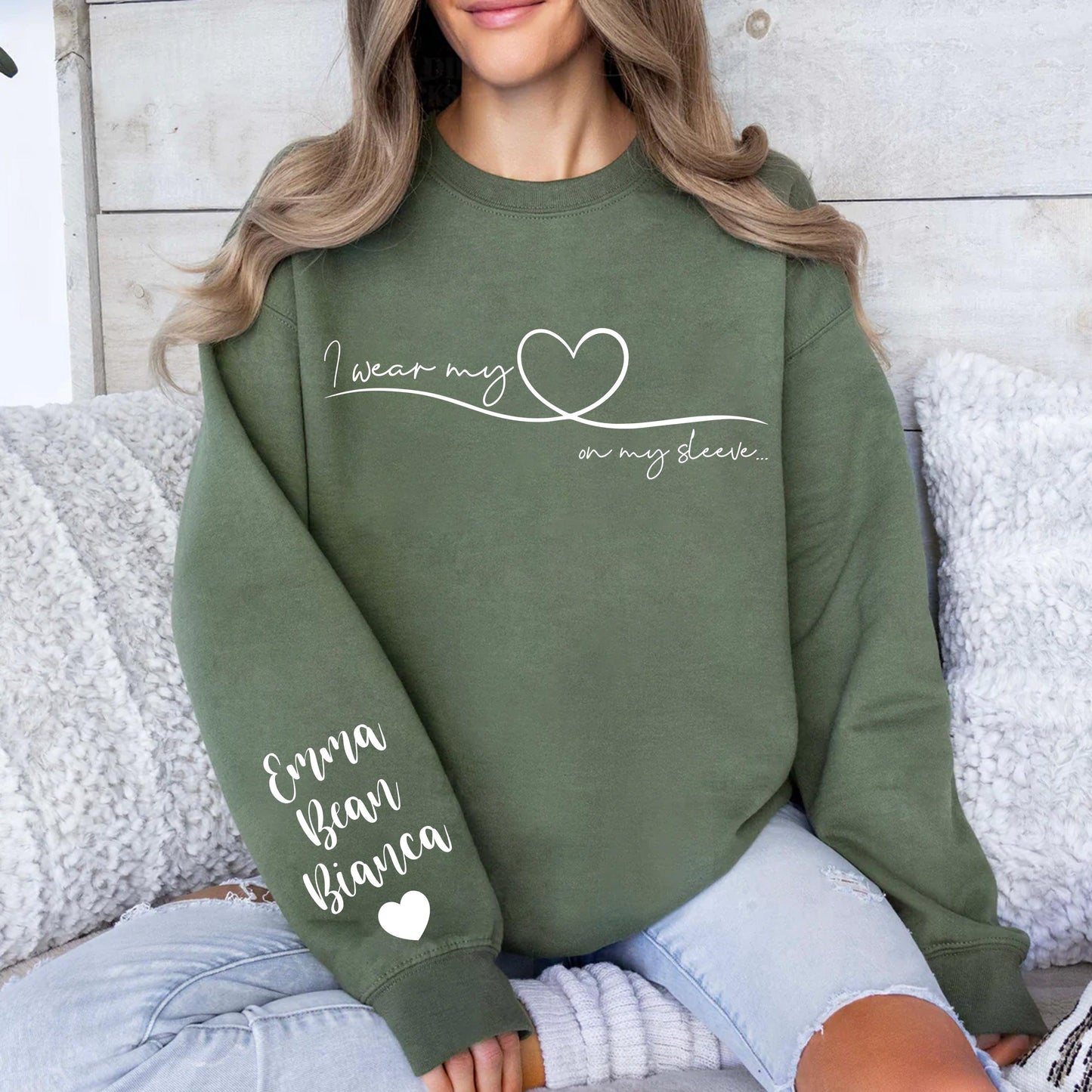 Personalisiertes Mama Sweatshirt mit Kindernamen - Mama Sweatshirt - GiftHaus