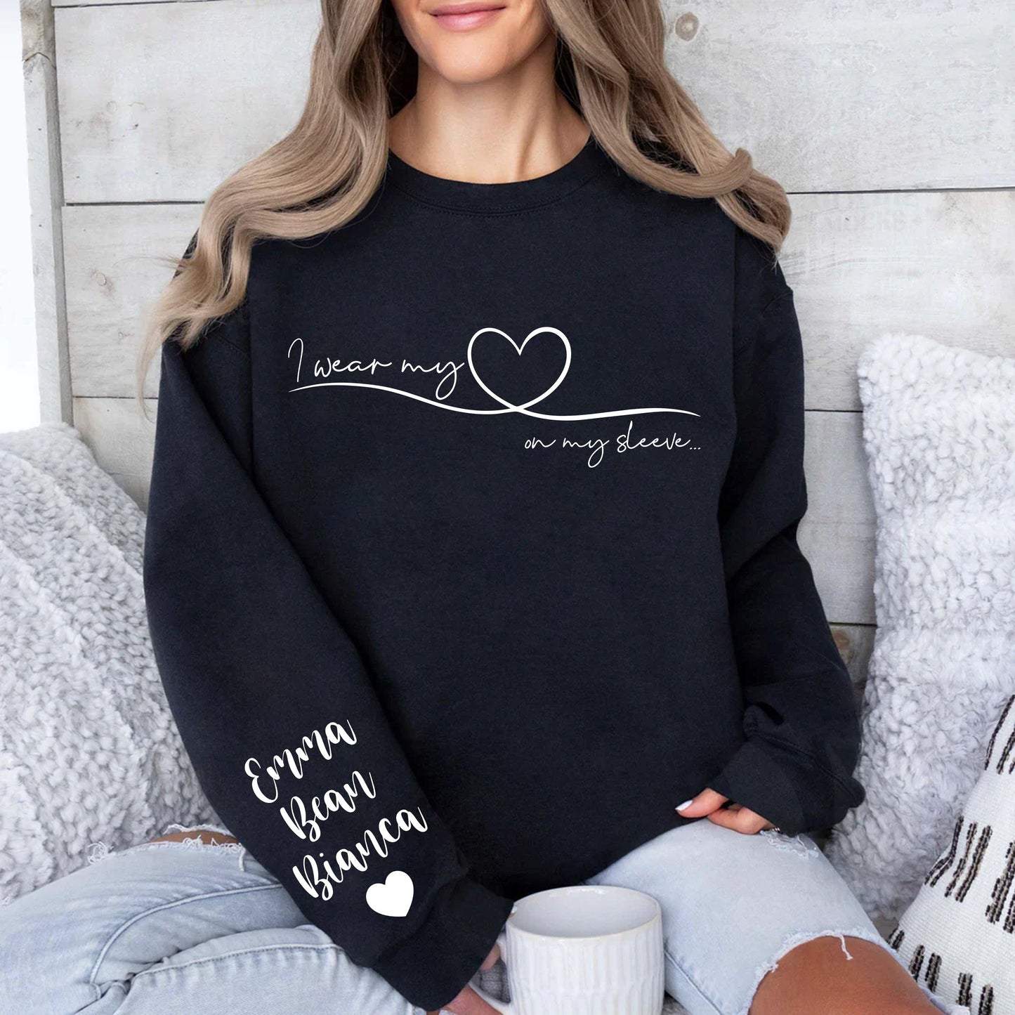 Personalisiertes Mama Sweatshirt mit Kindernamen - Mama Sweatshirt - GiftHaus