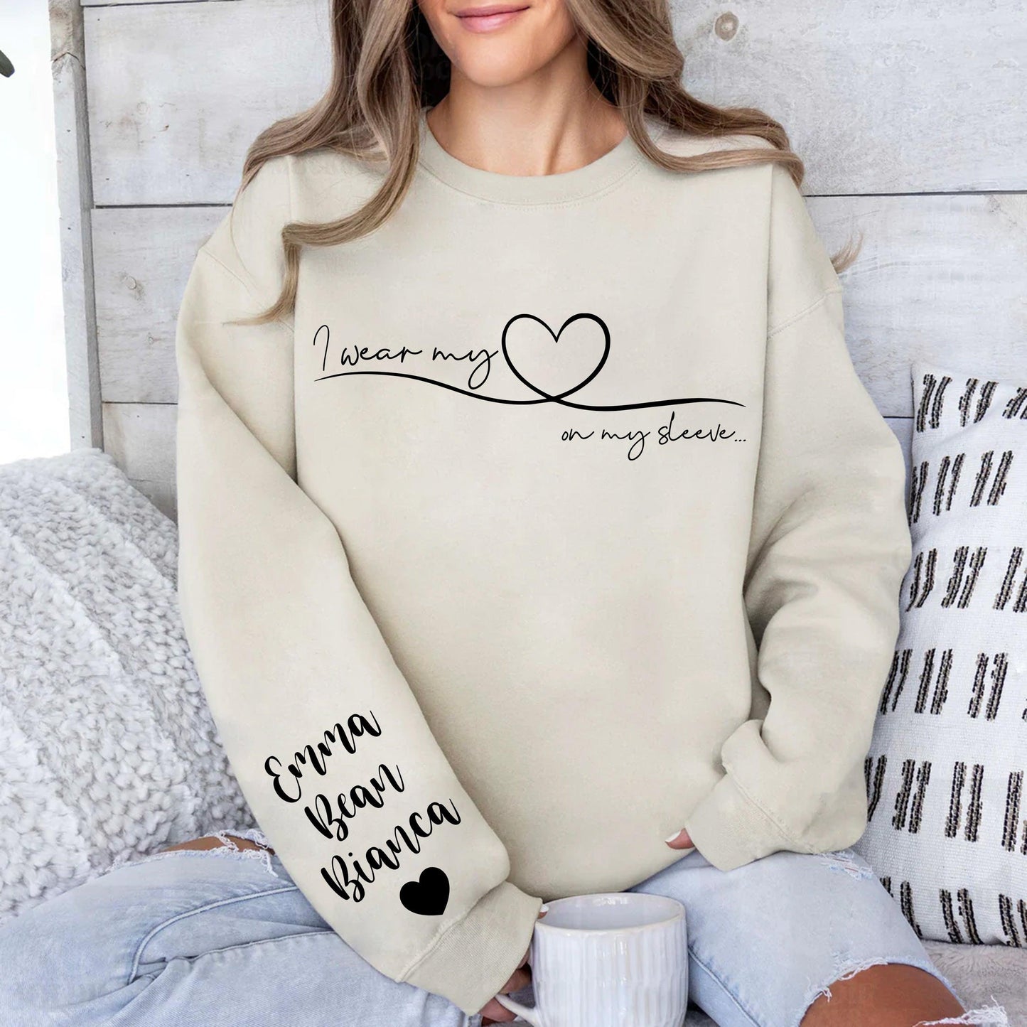 Personalisiertes Mama Sweatshirt mit Kindernamen - Mama Sweatshirt - GiftHaus