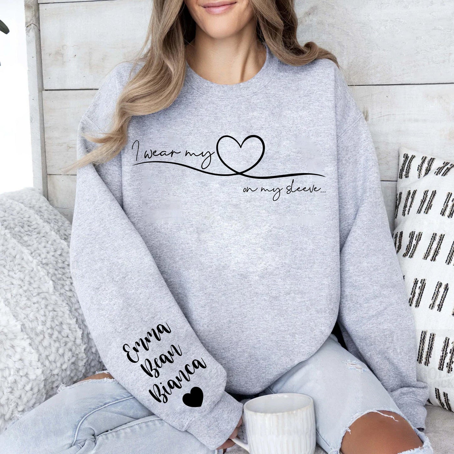 Personalisiertes Mama Sweatshirt mit Kindernamen - Mama Sweatshirt - GiftHaus