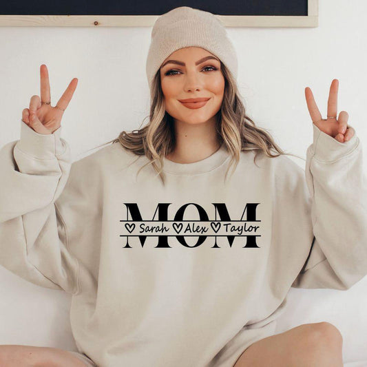 Personalisiertes Mama Sweatshirt mit Kindernamen – Mutter Geschenk für Sie
