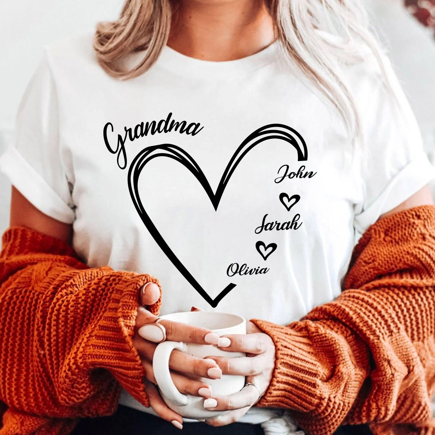 Personalisiertes Oma Herz Sweatshirt - Geschenk für Oma - GiftHaus