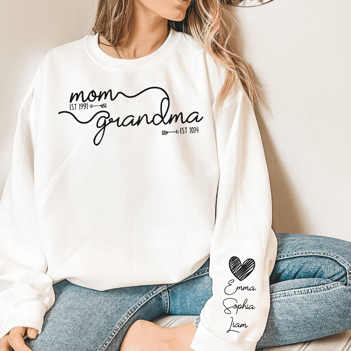 Personalisiertes Oma Jahr Est. Sweatshirt - Muttertagspräsent - GiftHaus