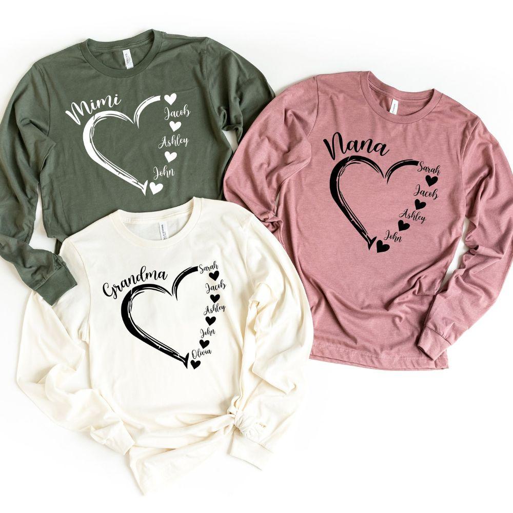 Personalisiertes Oma-T-Shirt – Namensshirt für Enkelkinder – Geschenk für Oma - GiftHaus