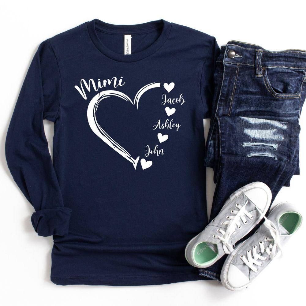 Personalisiertes Oma-T-Shirt – Namensshirt für Enkelkinder – Geschenk für Oma - GiftHaus
