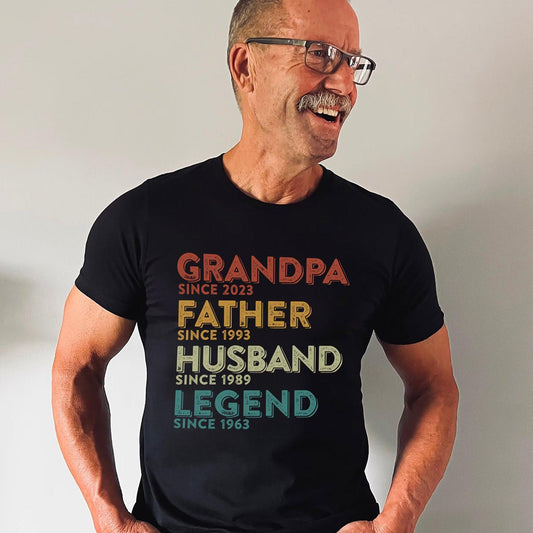 Personalisiertes Opa Shirt - Opa Vater Ehemann Legende - Vatertagsgeschenk für Vater - GiftHaus
