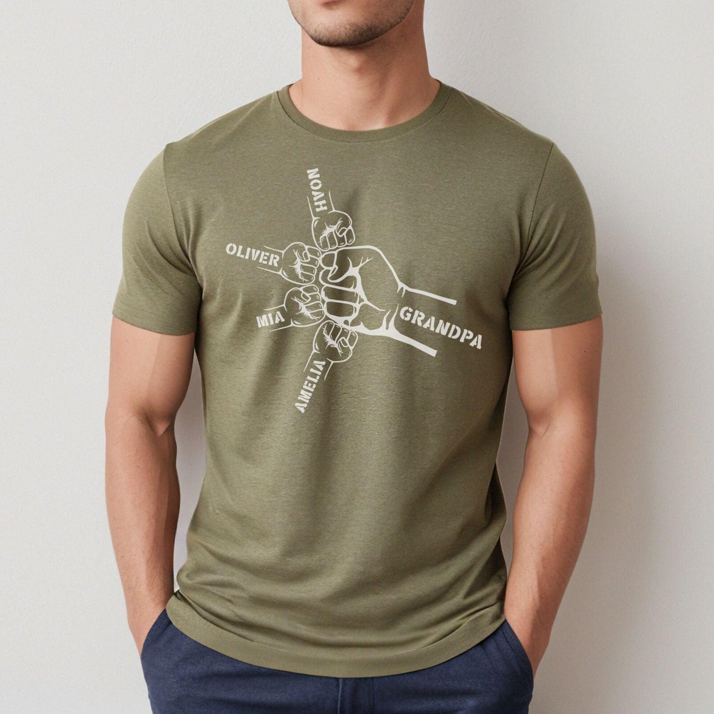 Personalisiertes Opa Sweatshirt und Hoodie mit Enkelnamen - Vatertagsgeschenk für Opa - GiftHaus