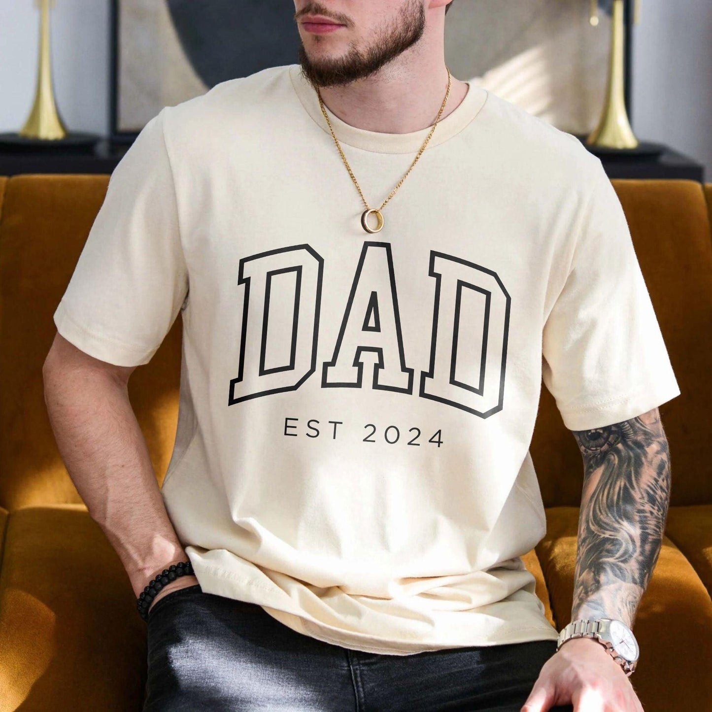 Personalisiertes Papa-Sweatshirt – Papa Est 2024 Hoodie - GiftHaus