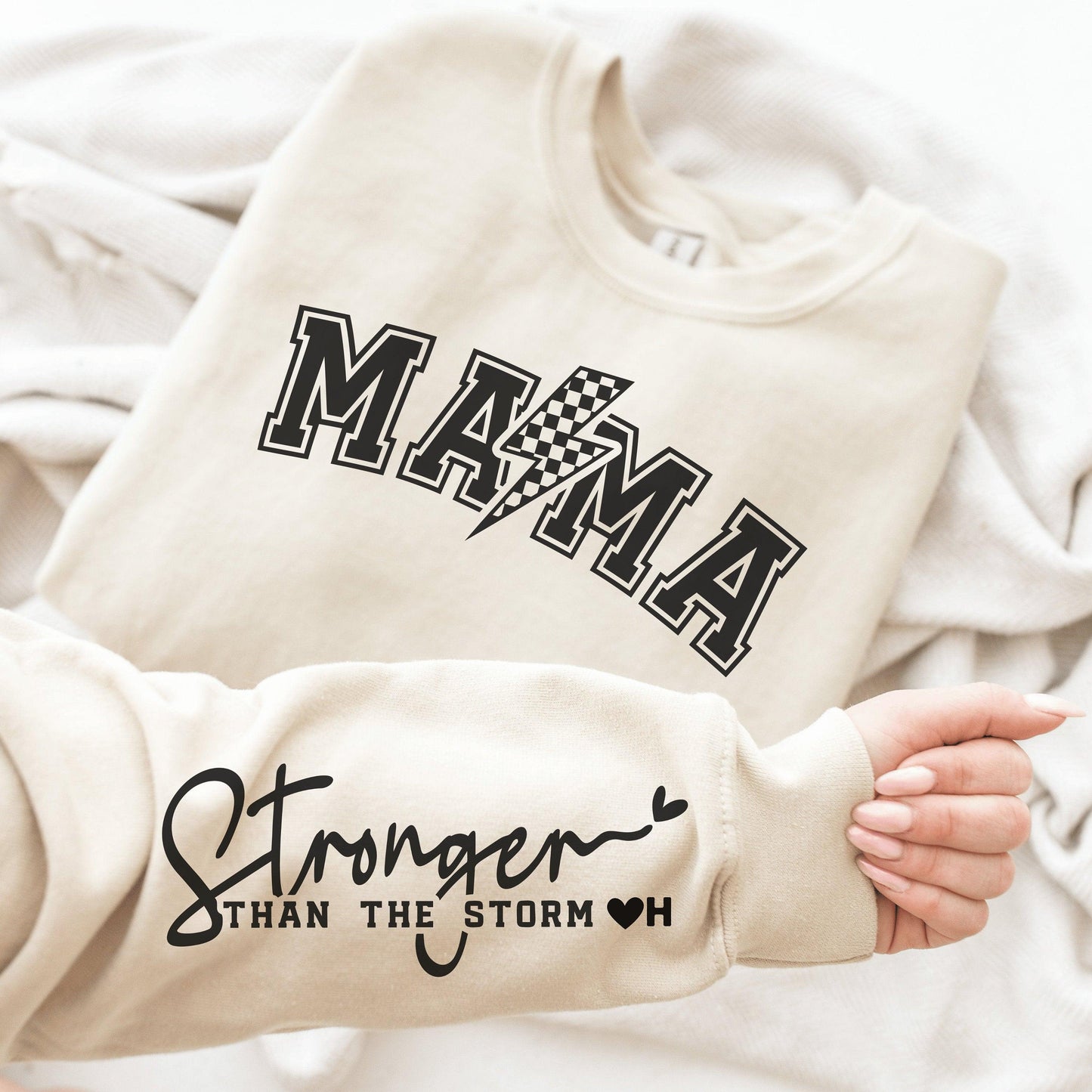 Personalisiertes 'Stärke-Mama' Sweatshirt - Initialen nach Wahl - GiftHaus