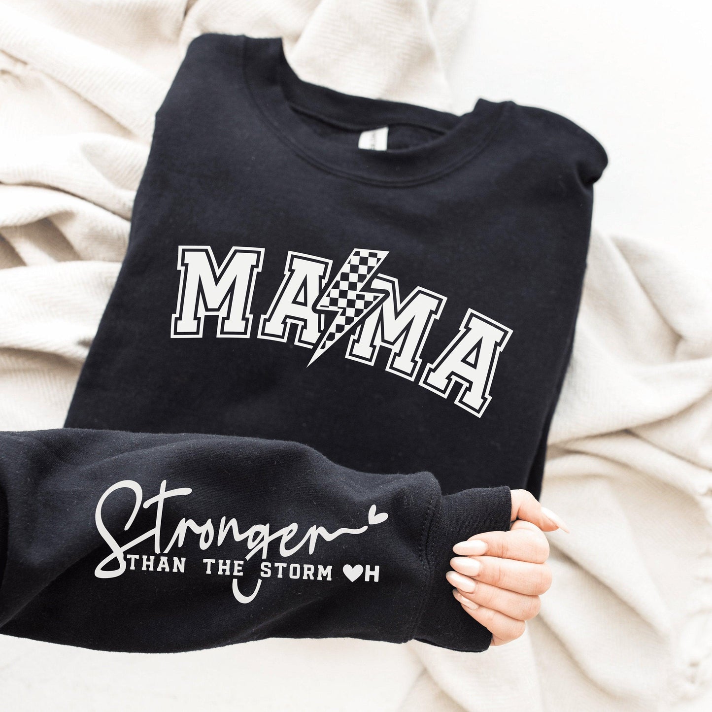 Personalisiertes 'Stärke-Mama' Sweatshirt - Initialen nach Wahl - GiftHaus