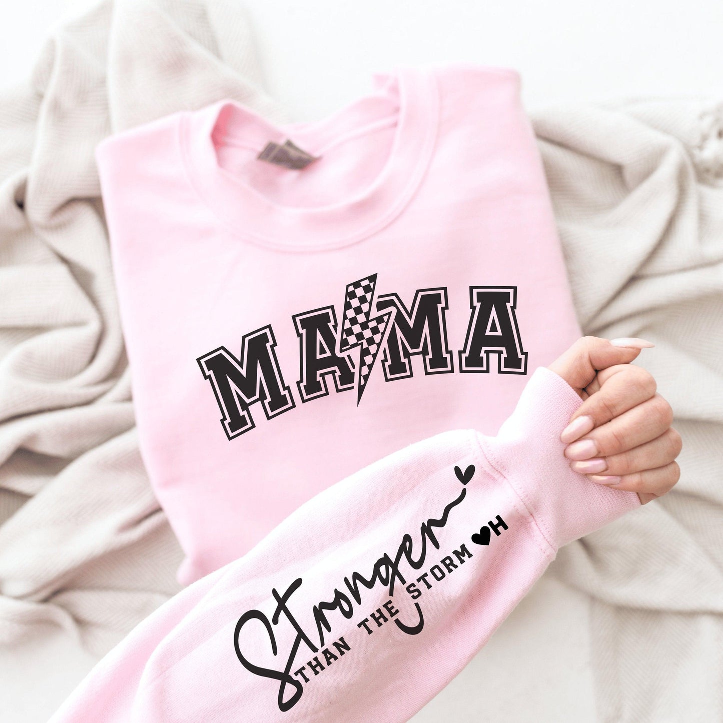Personalisiertes 'Stärke-Mama' Sweatshirt - Initialen nach Wahl - GiftHaus