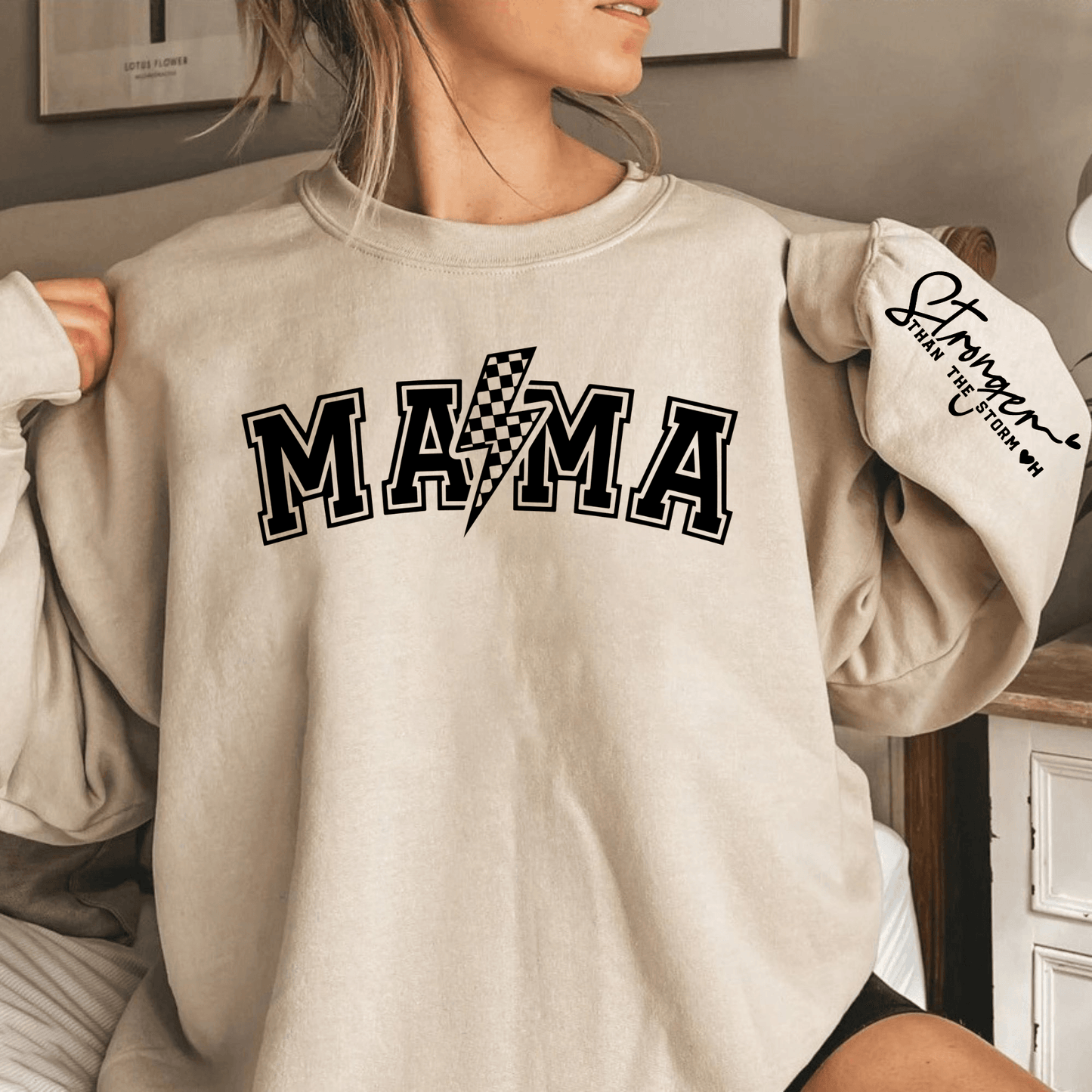 Personalisiertes 'Stärke-Mama' Sweatshirt - Initialen nach Wahl - GiftHaus