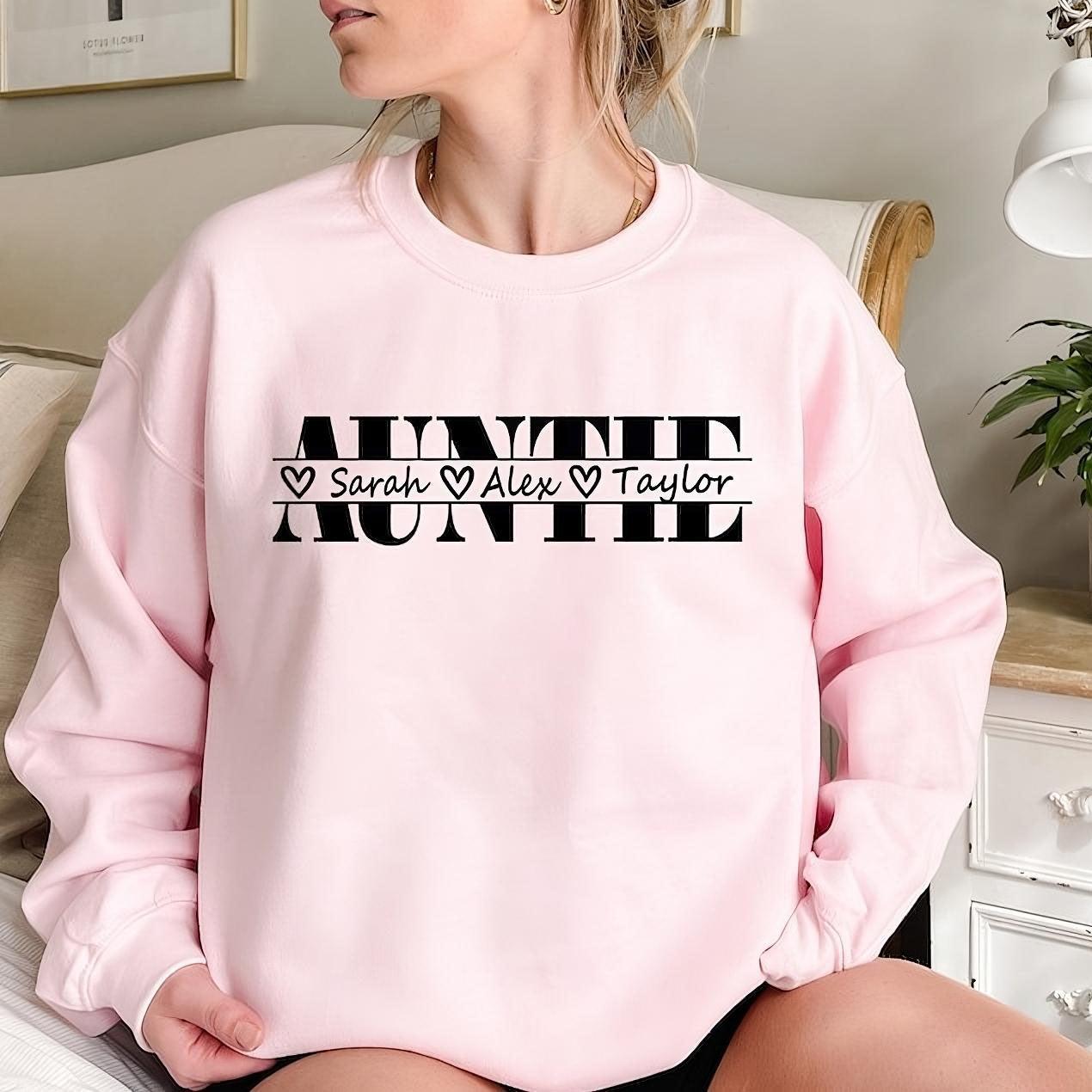 Personalisiertes Tante Sweatshirt mit Kindernamen - Personalisiertes Tante Geschenk - GiftHaus