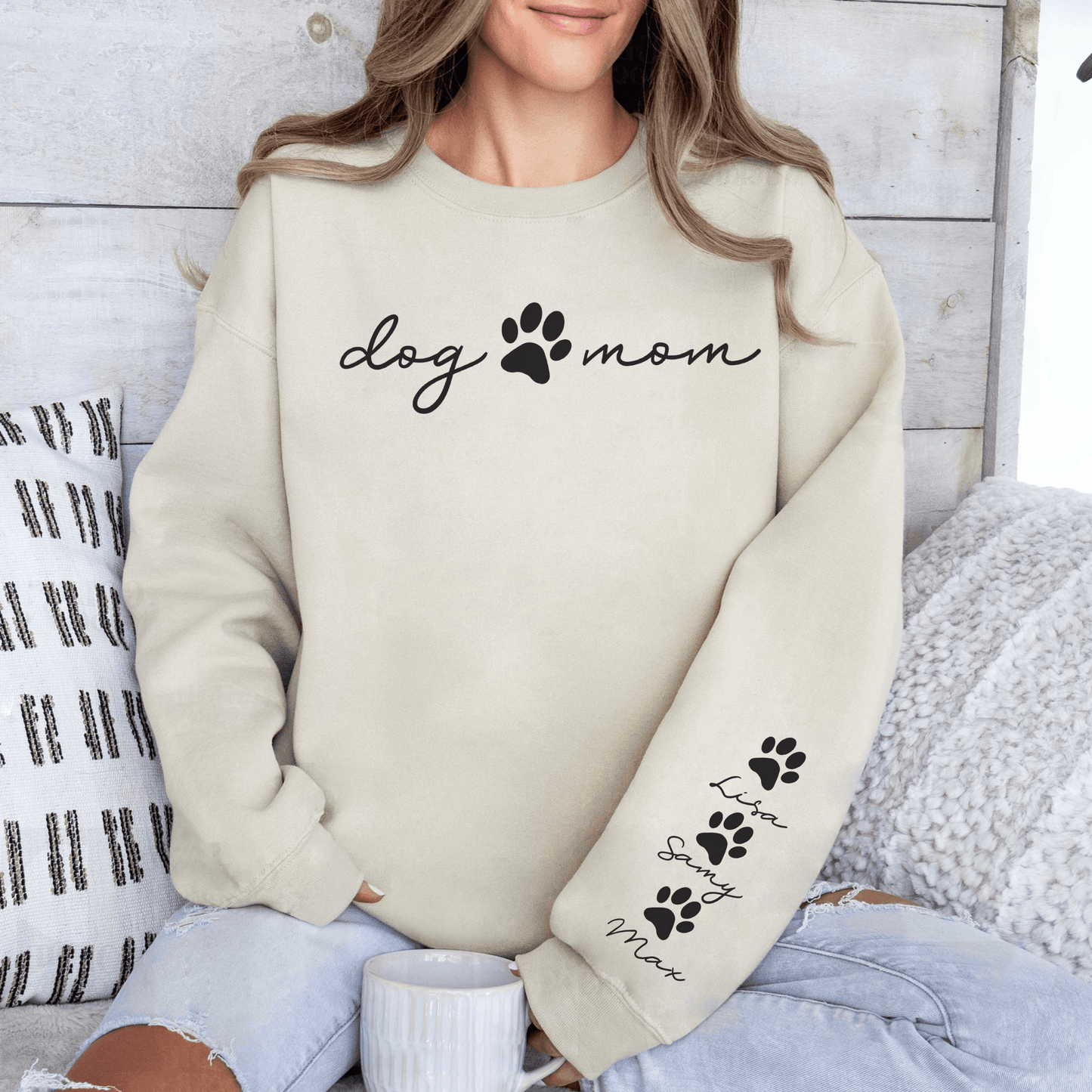 Personalized Dog Mom Shirt with Pet Name & Heart - Perfect Gift - GiftHaus