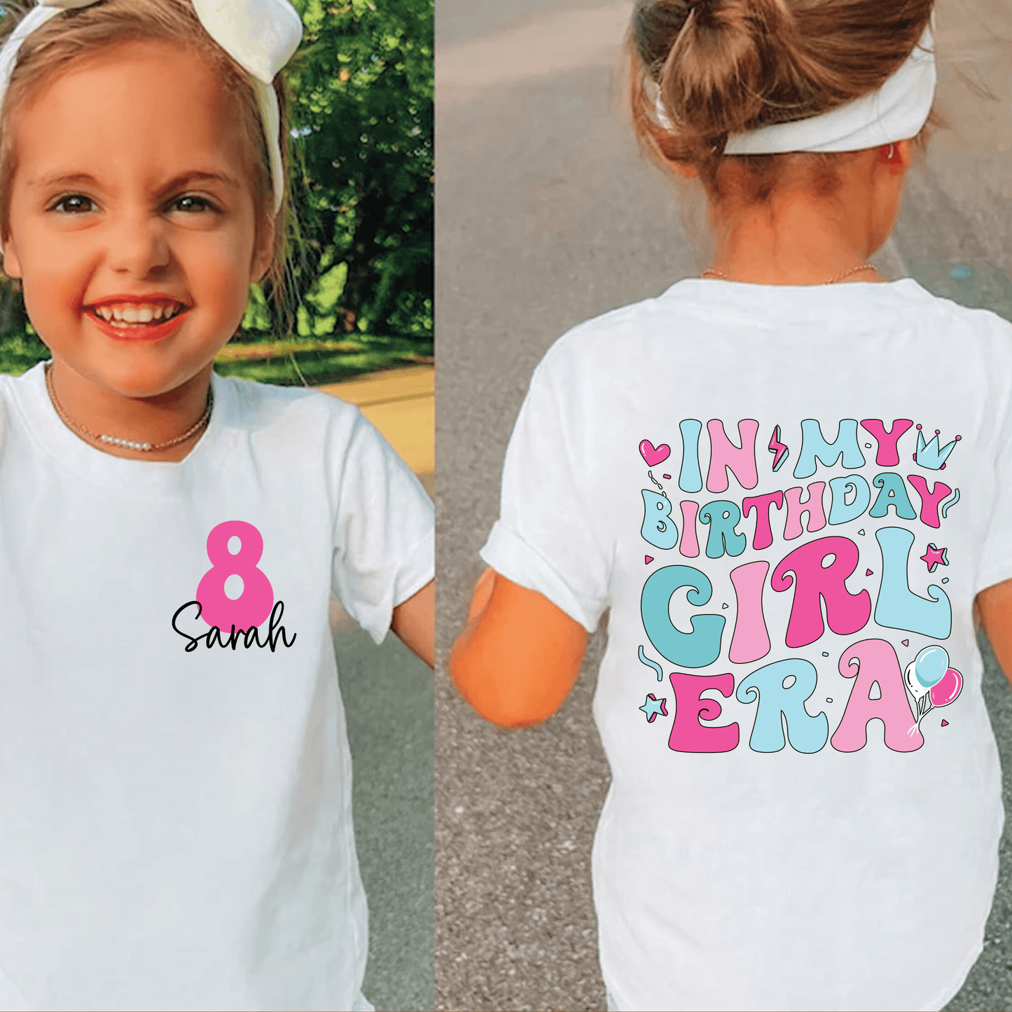 Personalized 'In My Birthday Girl Era' Festive Tee For Her Special Day - GiftHaus