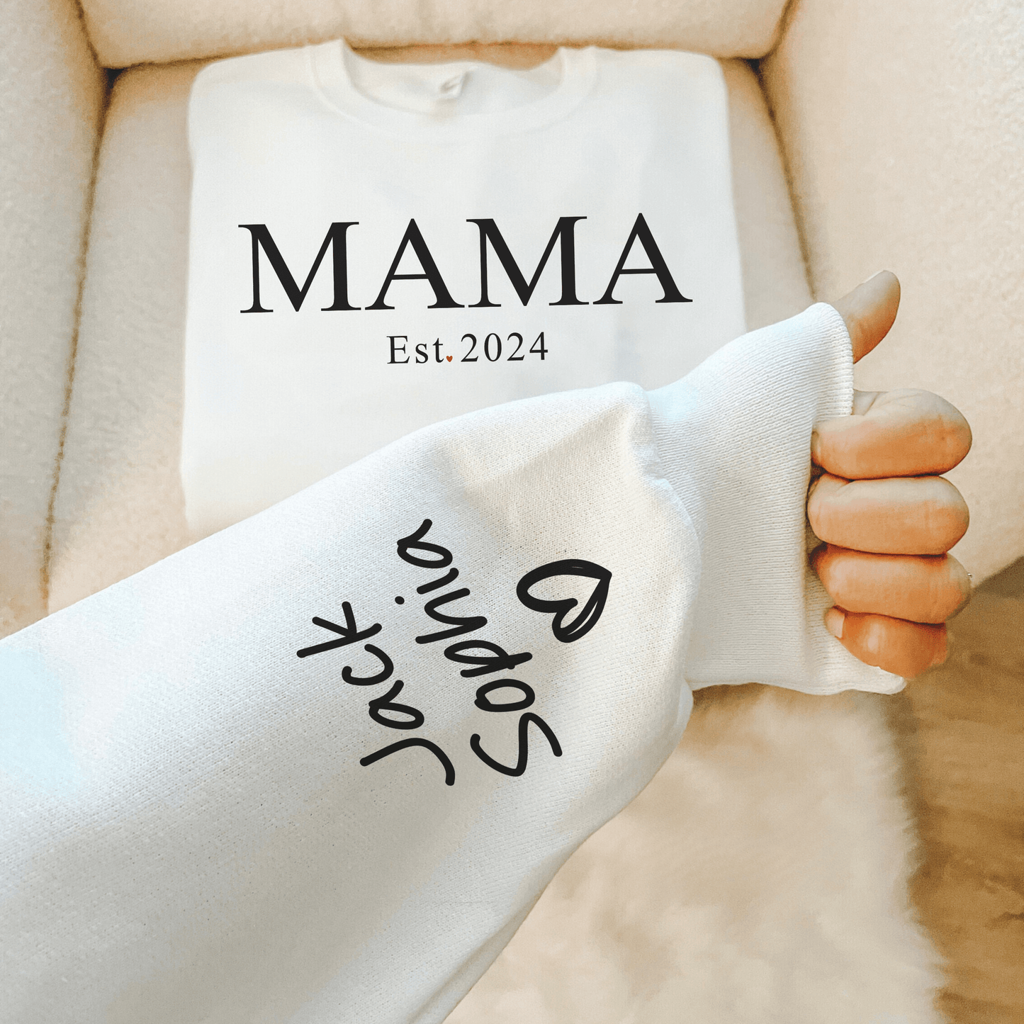 Personalized 'Mama' Year & Kids' Names - Mother's Day Special Sweatshirt - GiftHaus