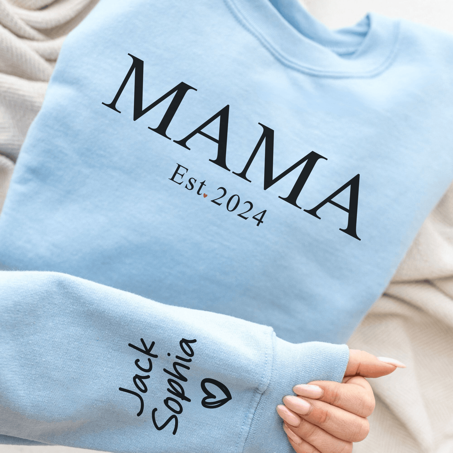 Personalized 'Mama' Year & Kids' Names - Mother's Day Special Sweatshirt - GiftHaus