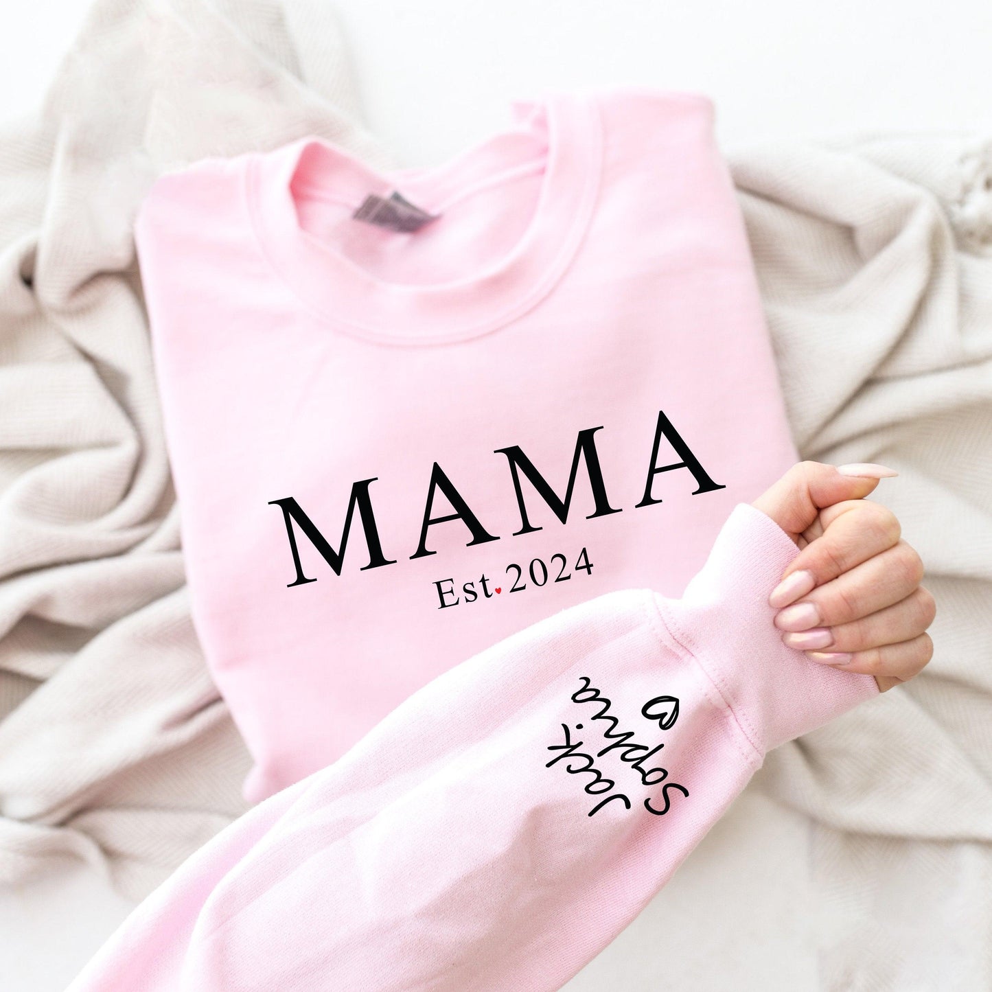 Personalized 'Mama' Year & Kids' Names - Mother's Day Special Sweatshirt - GiftHaus