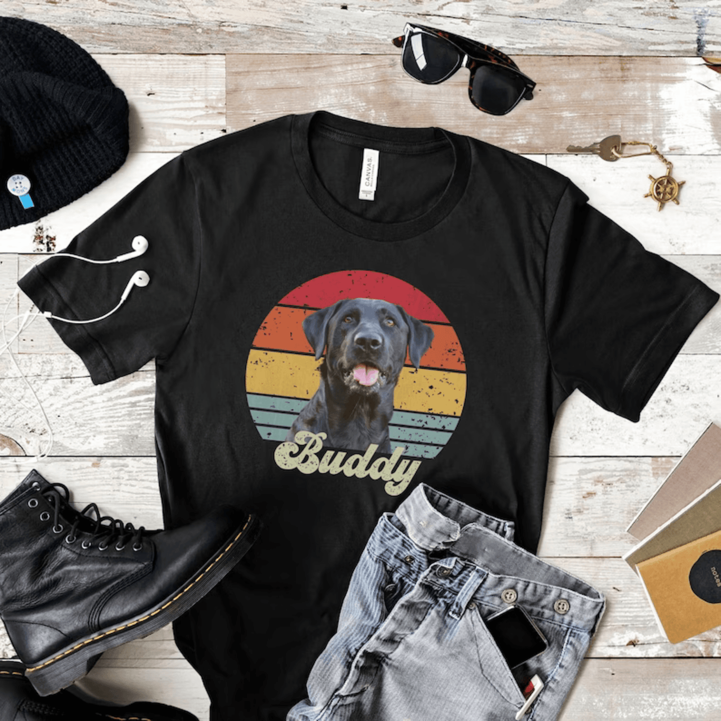 Persönliches Haustier-Portrait T-Shirt - Das ideale Geschenk für Tierliebhaber - GiftHaus