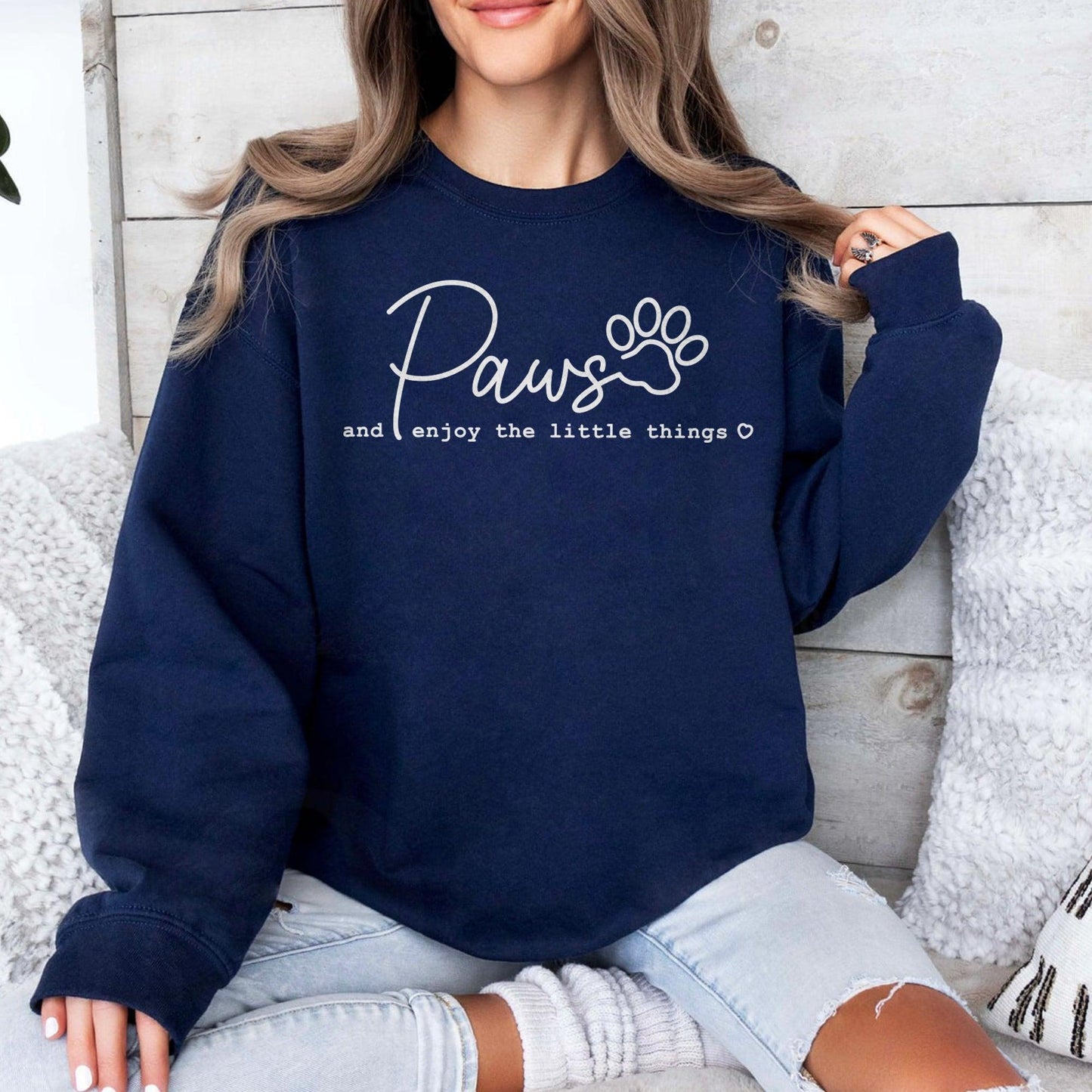 Pfoten und genießen Sie die kleinen Dinge Sweatshirt - GiftHaus
