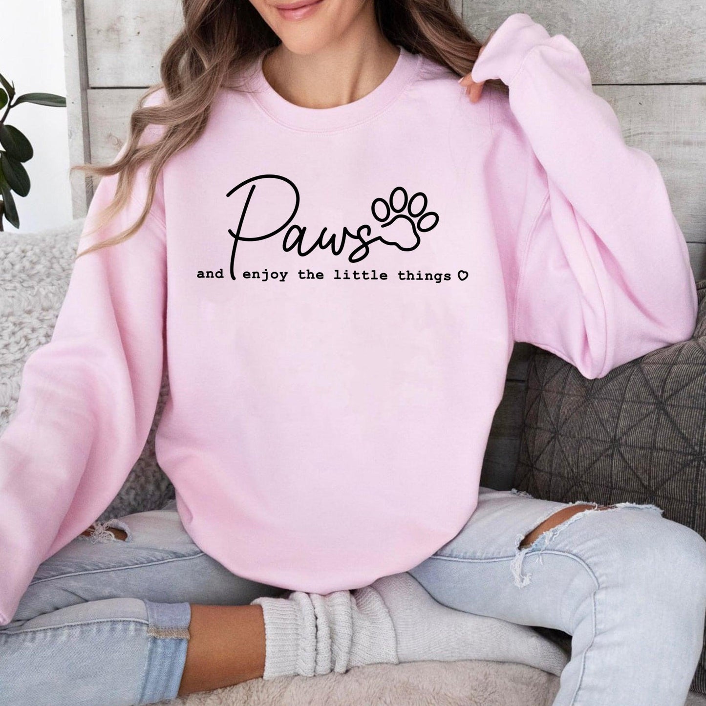 Pfoten und genießen Sie die kleinen Dinge Sweatshirt - GiftHaus