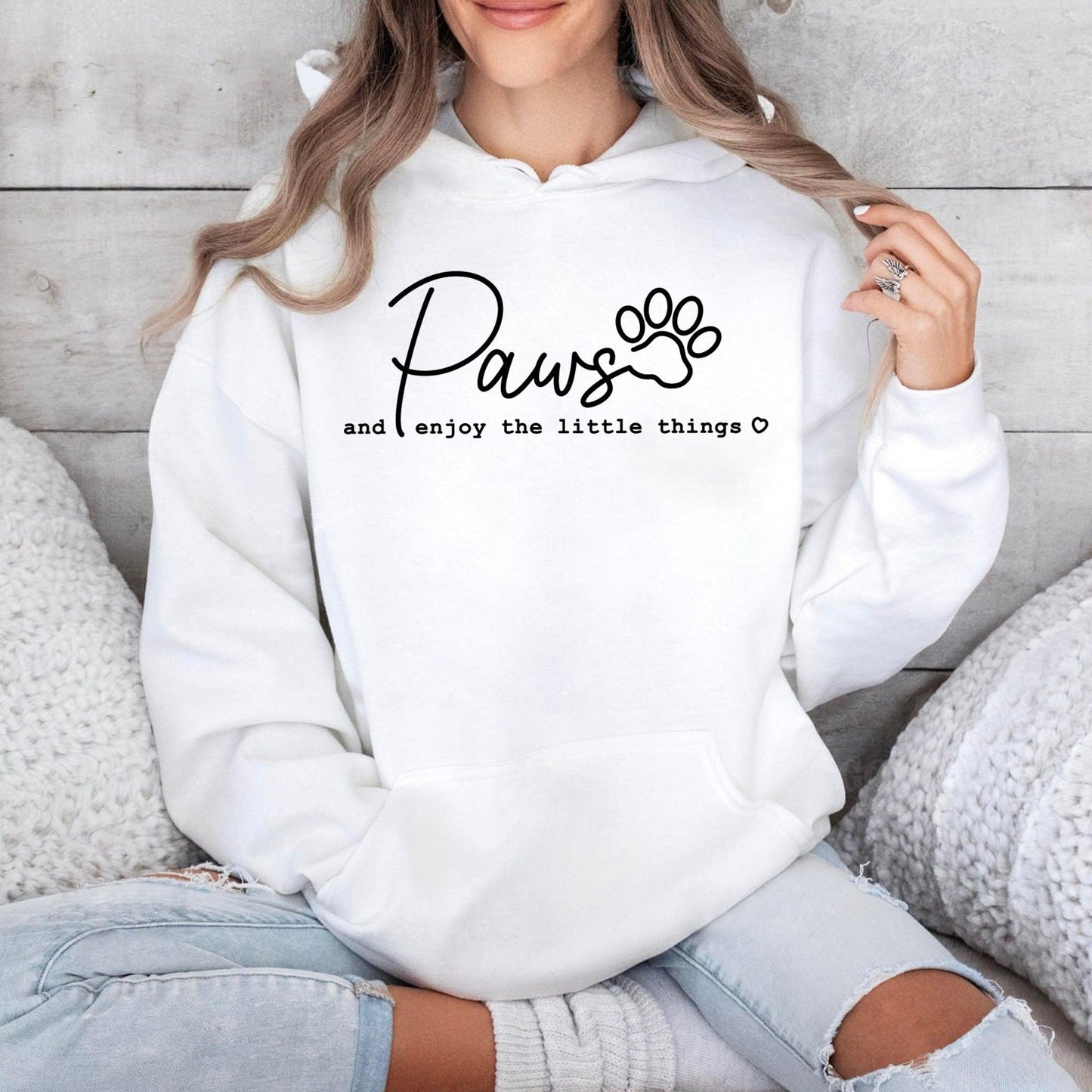 Pfoten und genießen Sie die kleinen Dinge Sweatshirt - GiftHaus