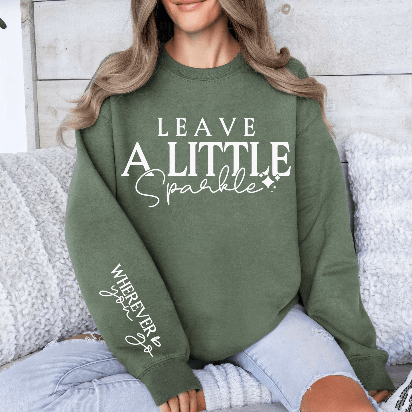 Positives Denken Sweatshirt 'Ein Wenig Glanz' - Inspirierendes Design - GiftHaus