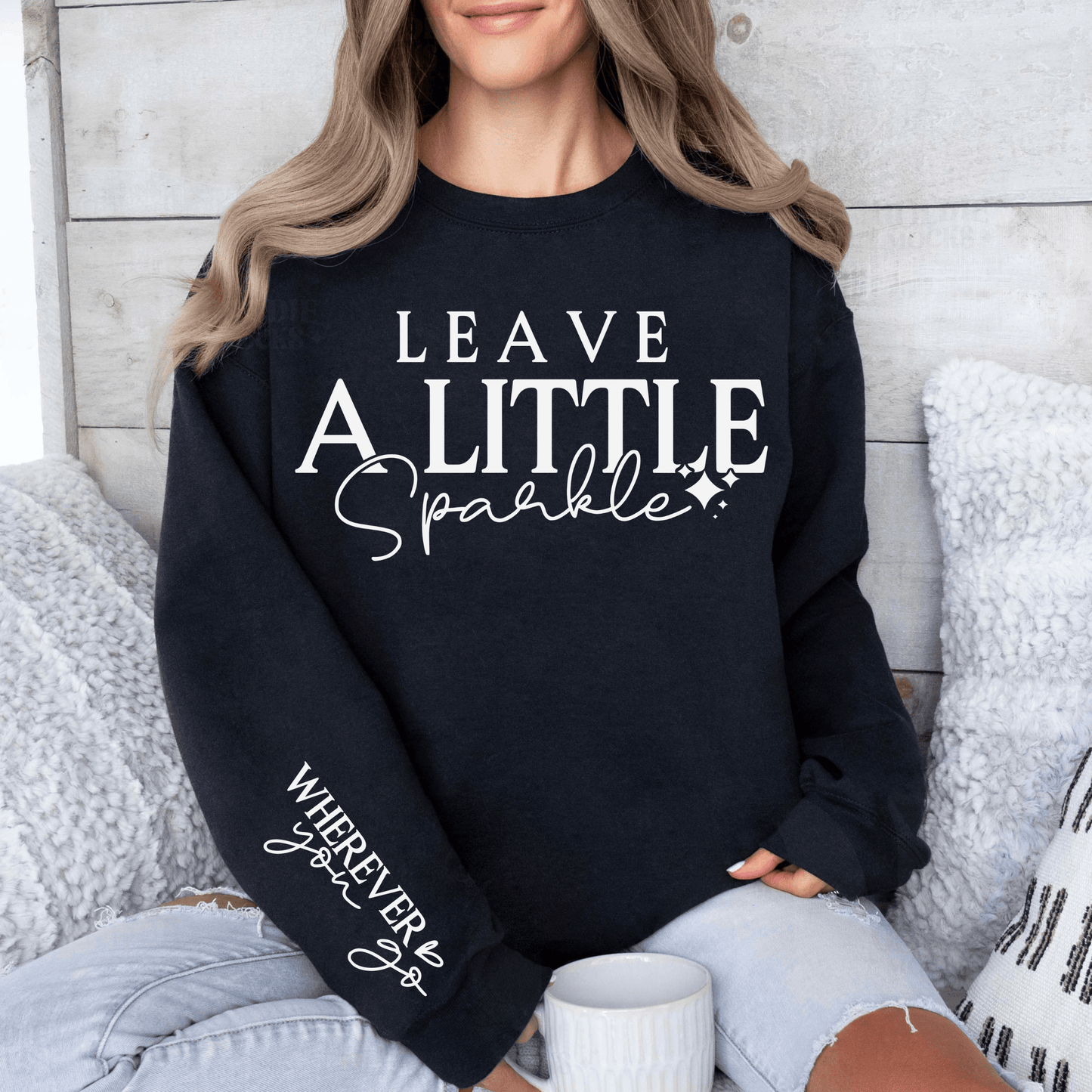 Positives Denken Sweatshirt 'Ein Wenig Glanz' - Inspirierendes Design - GiftHaus