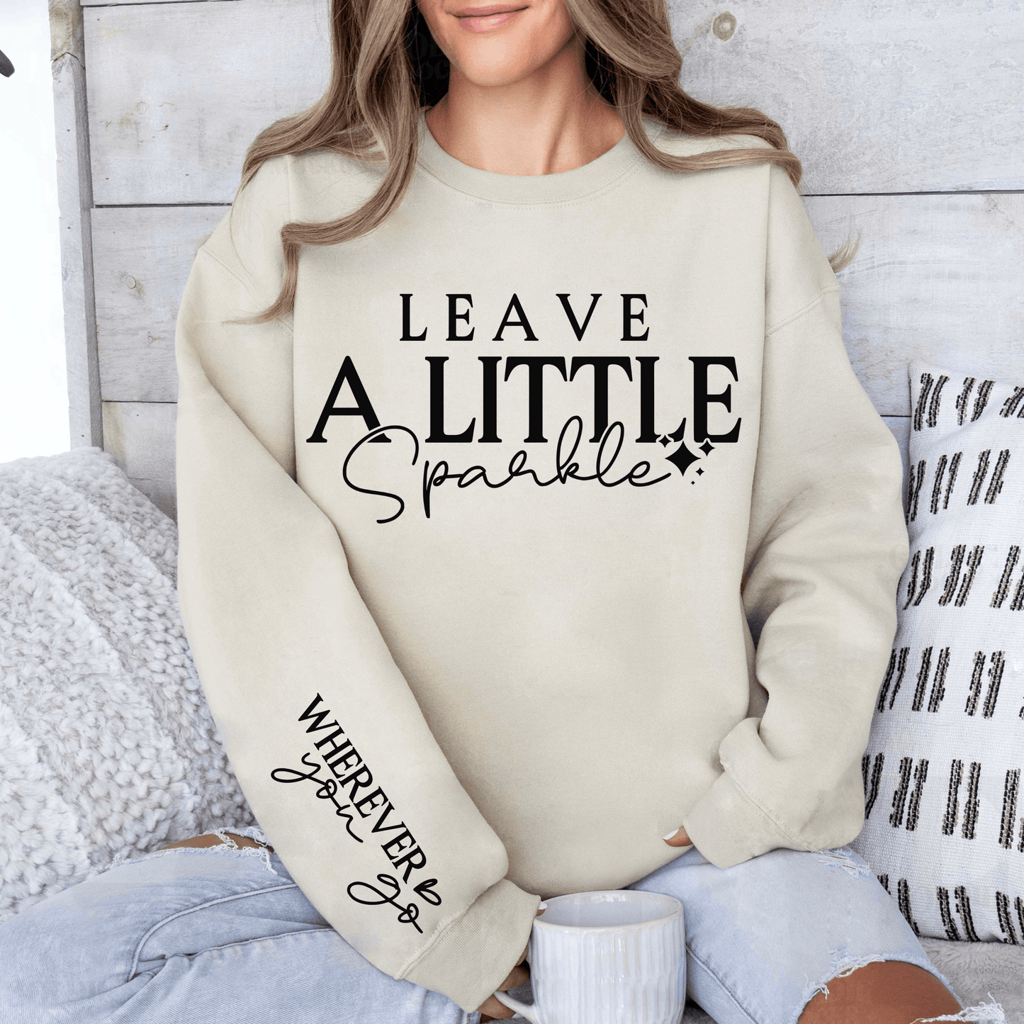 Positives Denken Sweatshirt 'Ein Wenig Glanz' - Inspirierendes Design - GiftHaus