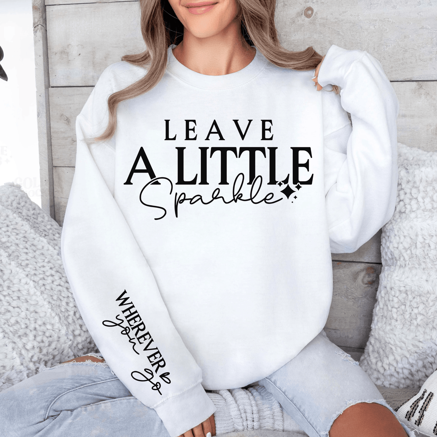 Positives Denken Sweatshirt 'Ein Wenig Glanz' - Inspirierendes Design - GiftHaus