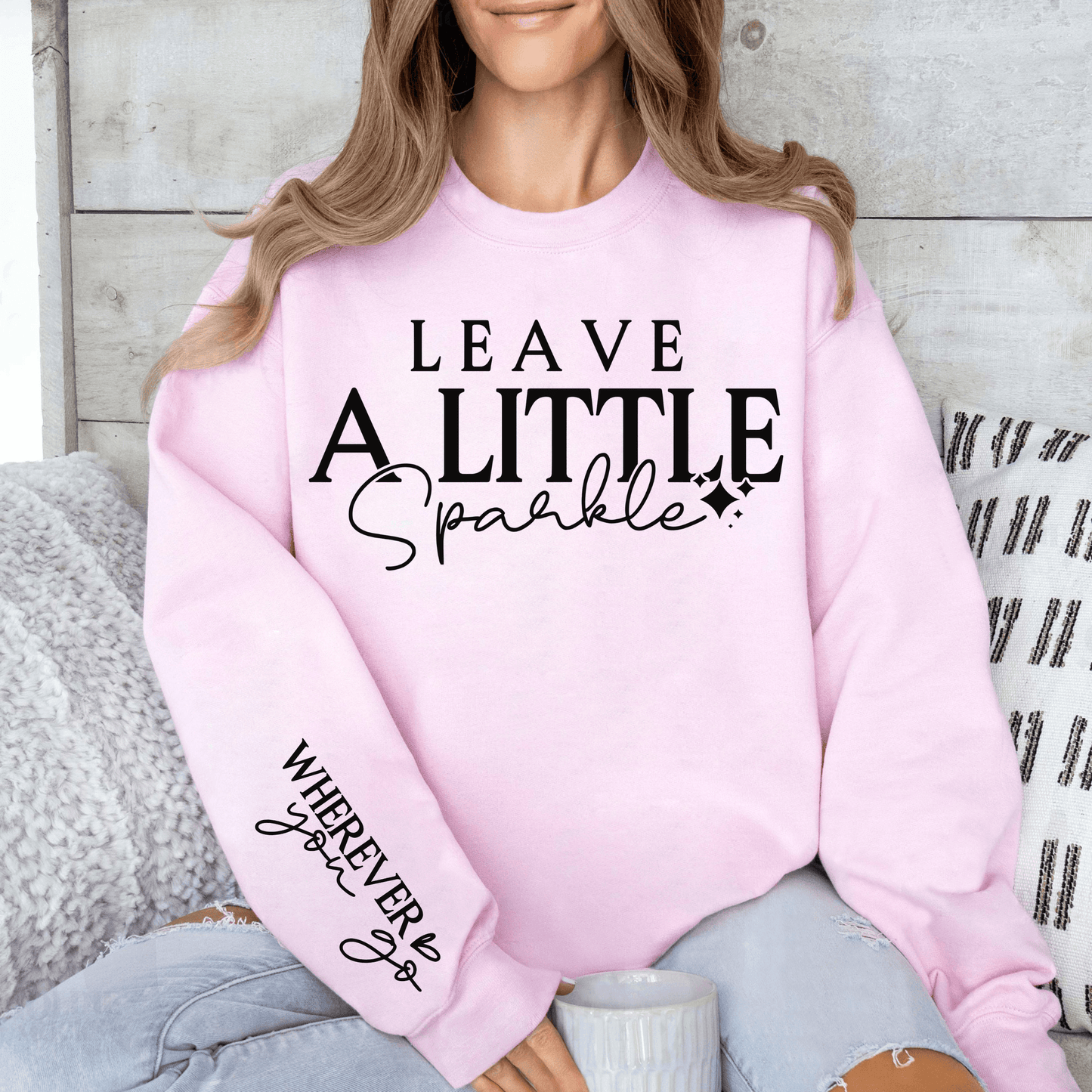 Positives Denken Sweatshirt 'Ein Wenig Glanz' - Inspirierendes Design - GiftHaus