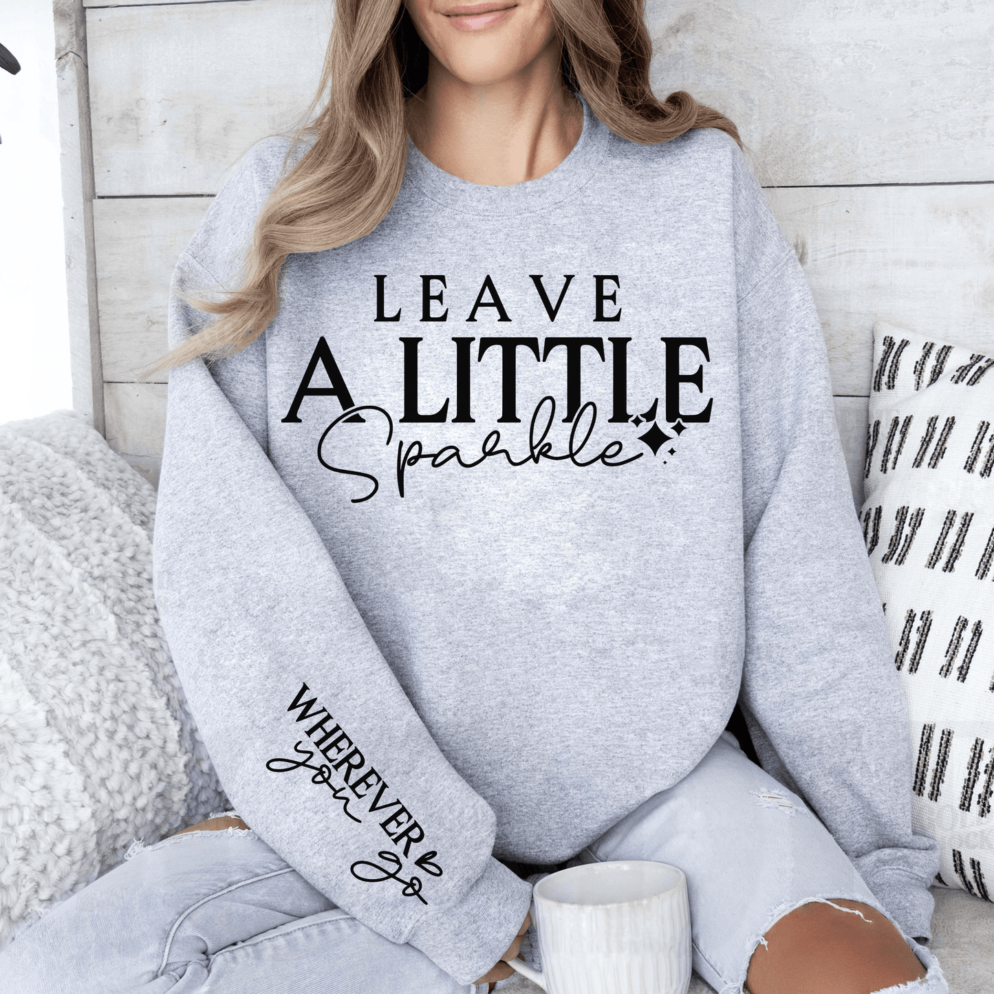 Positives Denken Sweatshirt 'Ein Wenig Glanz' - Inspirierendes Design - GiftHaus
