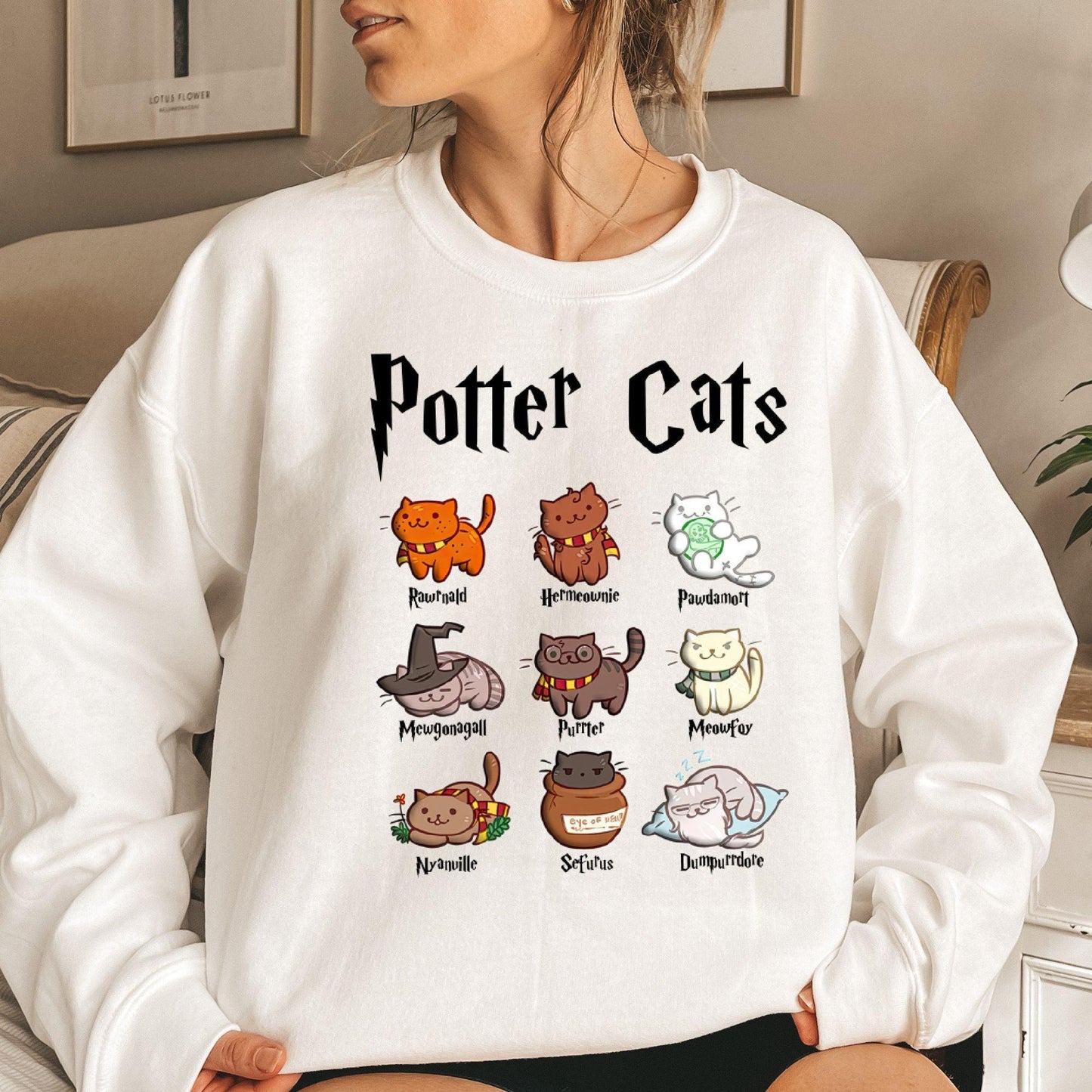 Potter Cats Sweatshirt – Geschenk für Katzenbesitzer - GiftHaus
