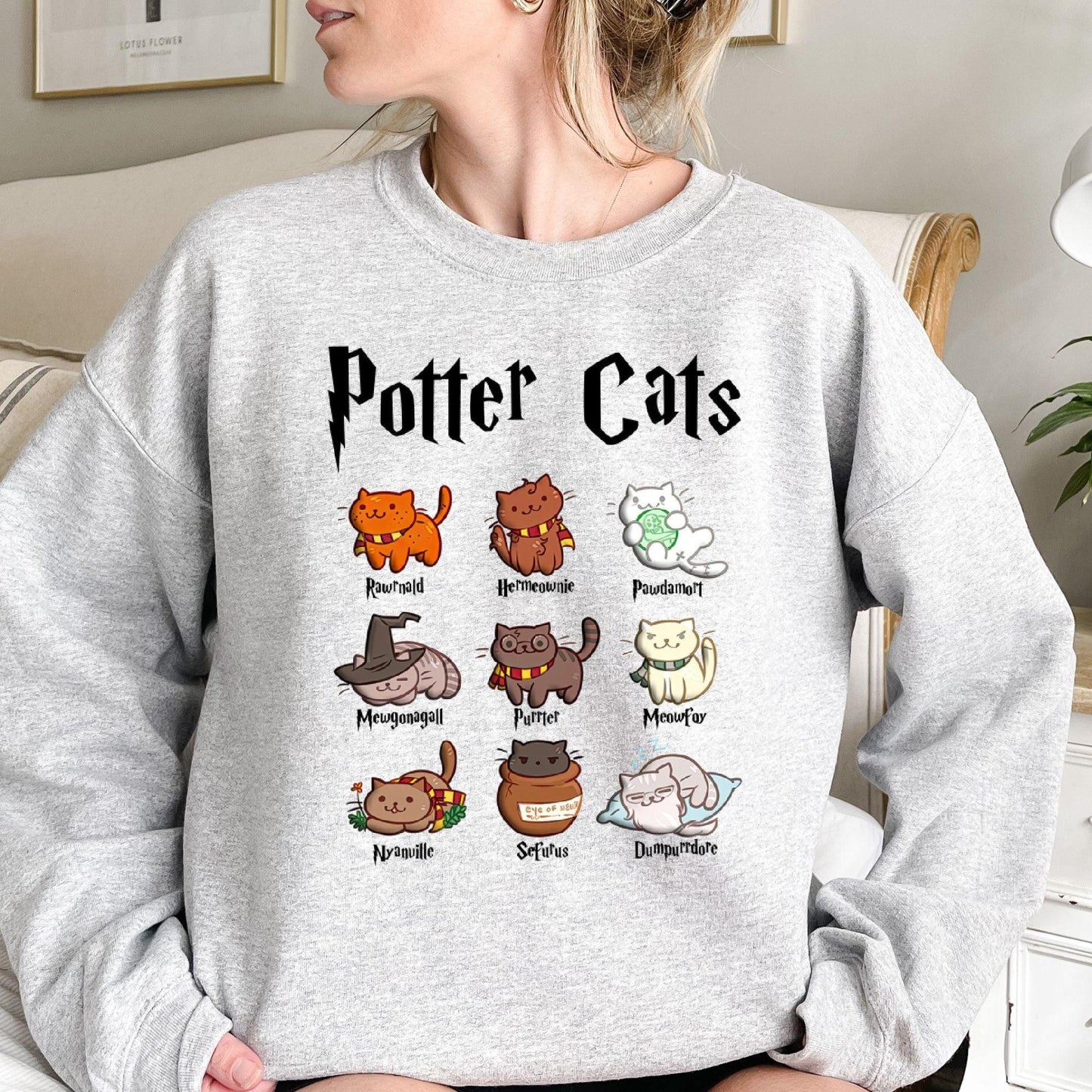 Potter Cats Sweatshirt – Geschenk für Katzenbesitzer - GiftHaus