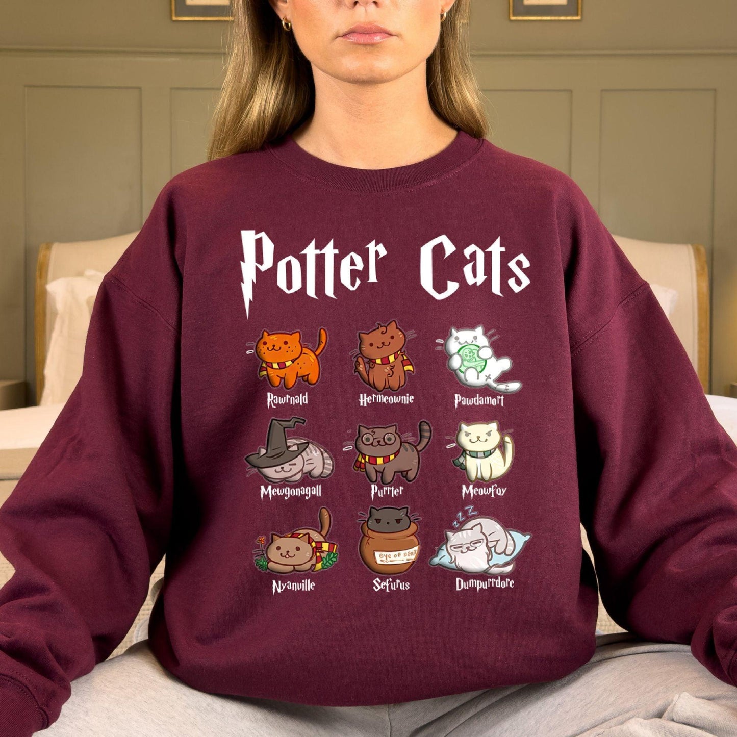 Potter Cats Sweatshirt – Geschenk für Katzenbesitzer - GiftHaus