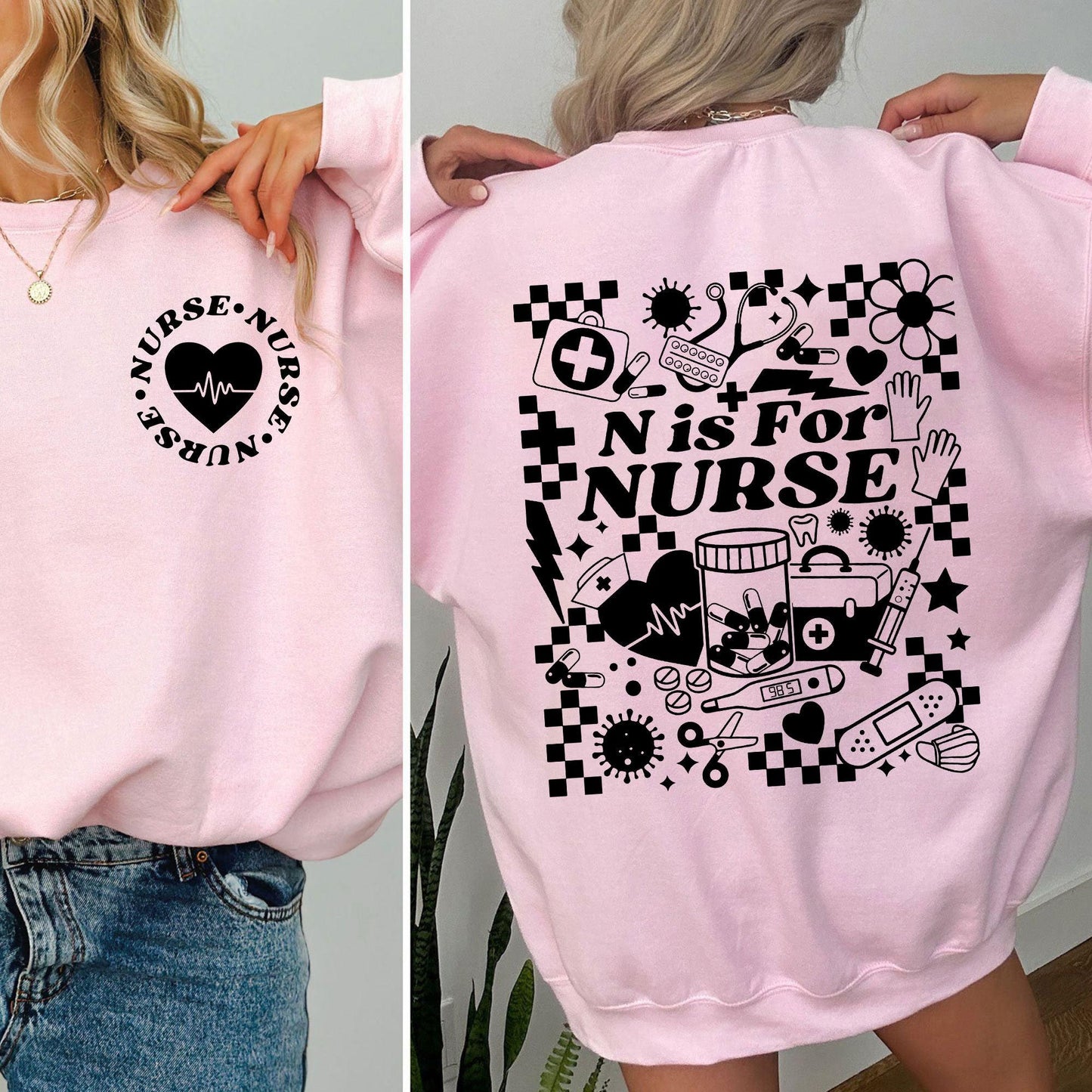 Retro Krankenschwester Sweatshirt - Geschenk für Krankenschwester - GiftHaus