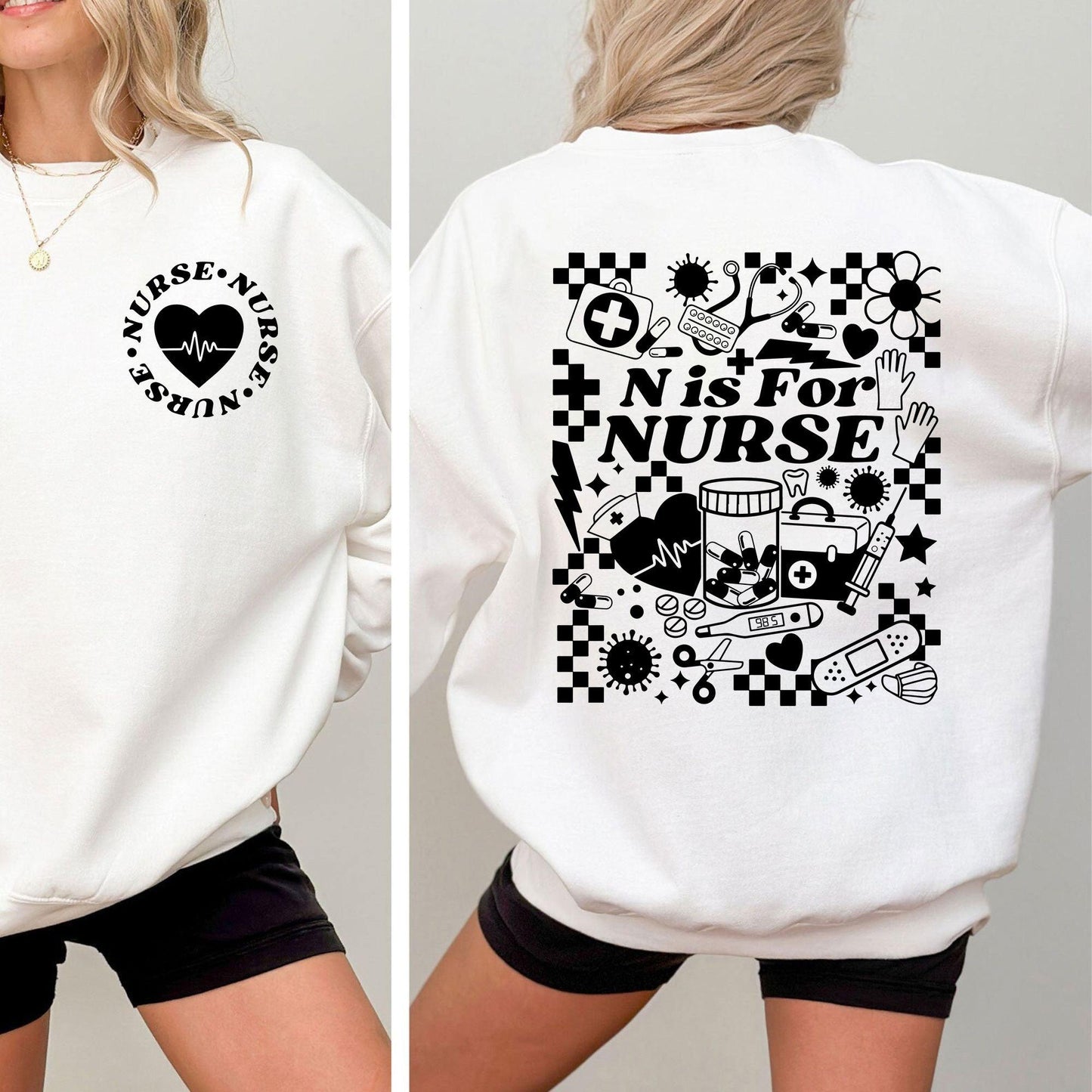 Retro Krankenschwester Sweatshirt - Geschenk für Krankenschwester - GiftHaus